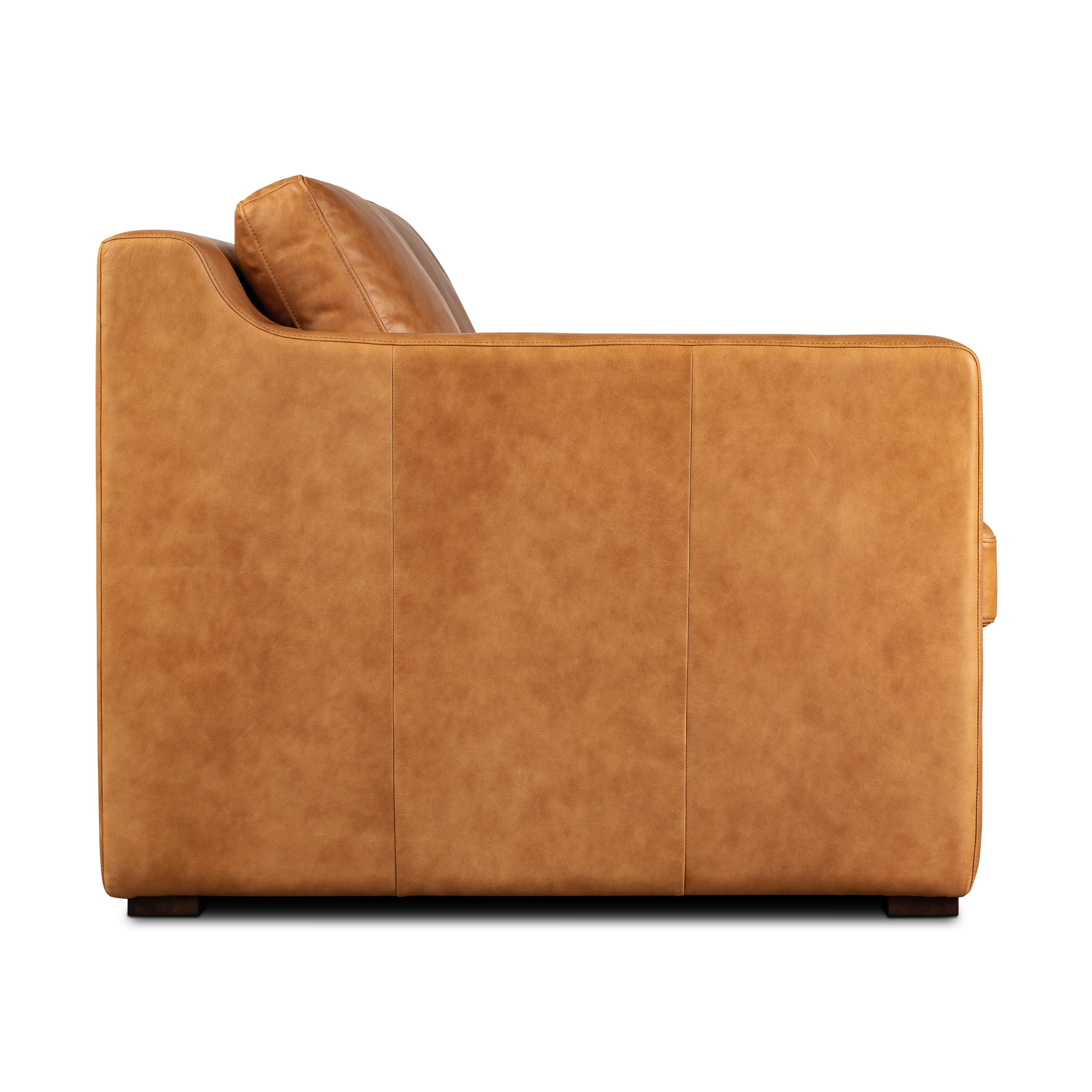 Sorrento 78" Leather Pull-Out Convertible Sleeper Sofa | Cognac Tan - Image 11