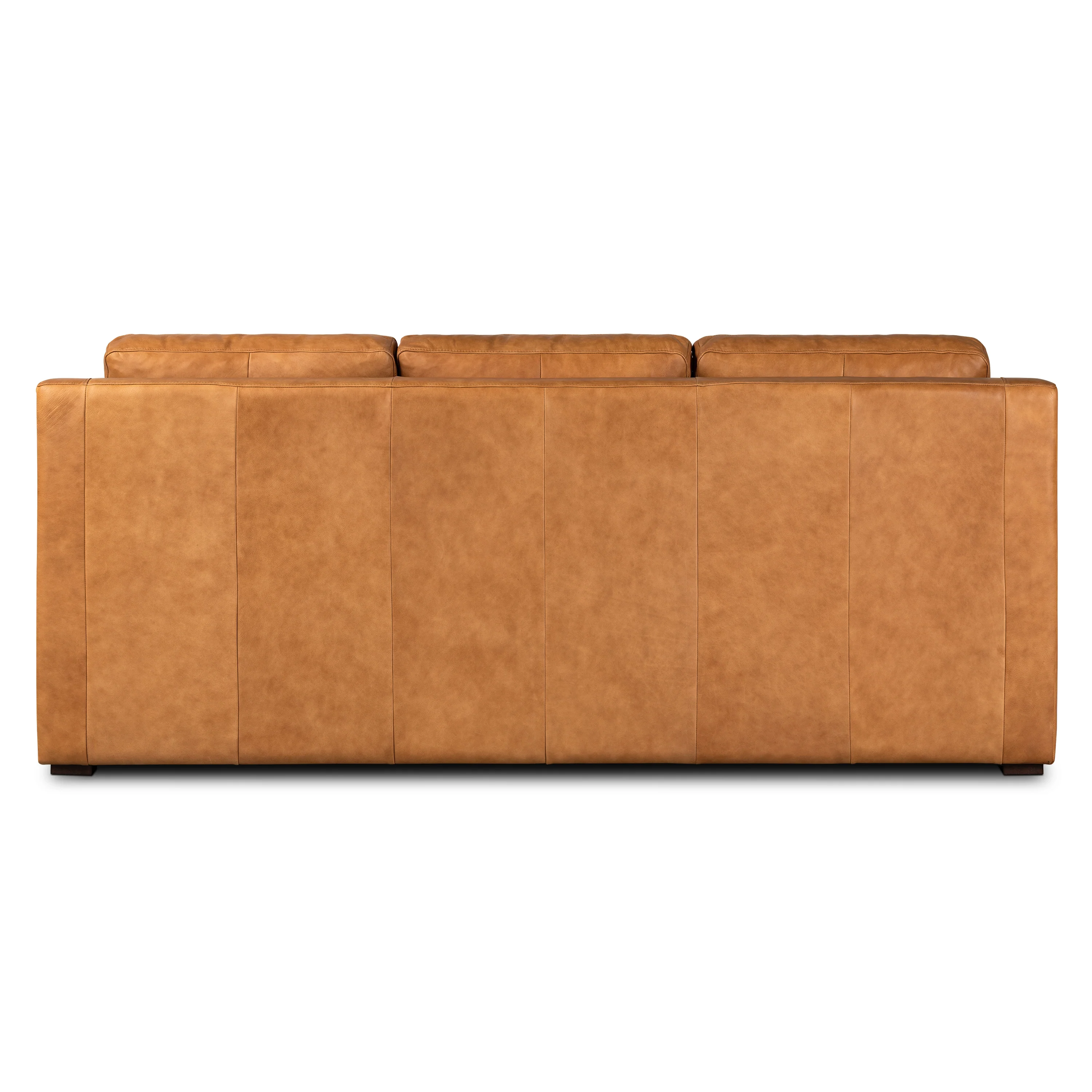 Sorrento 78" Leather Pull-Out Convertible Sleeper Sofa | Cognac Tan - Image 12