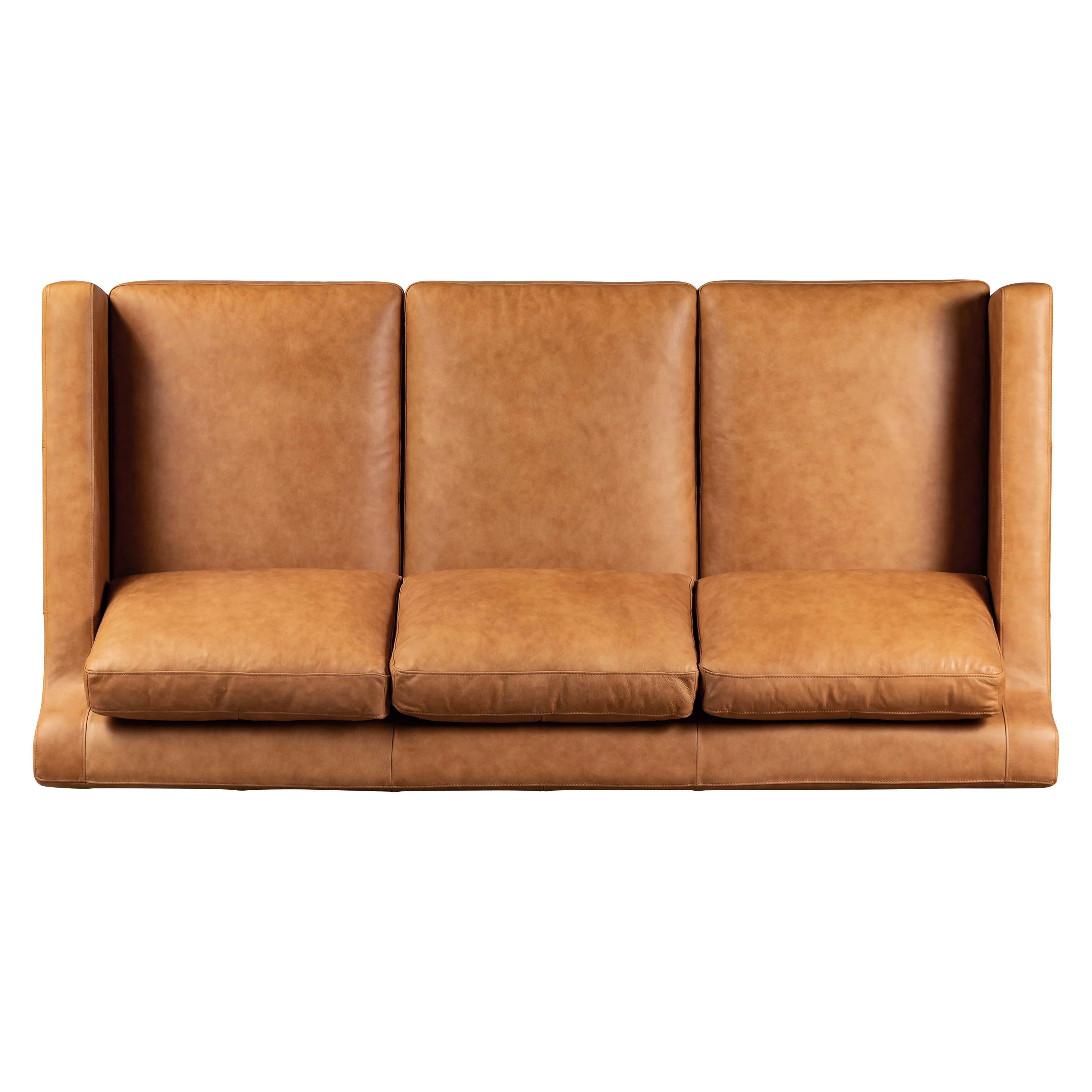 Sorrento 78" Leather Pull-Out Convertible Sleeper Sofa | Cognac Tan - Image 13