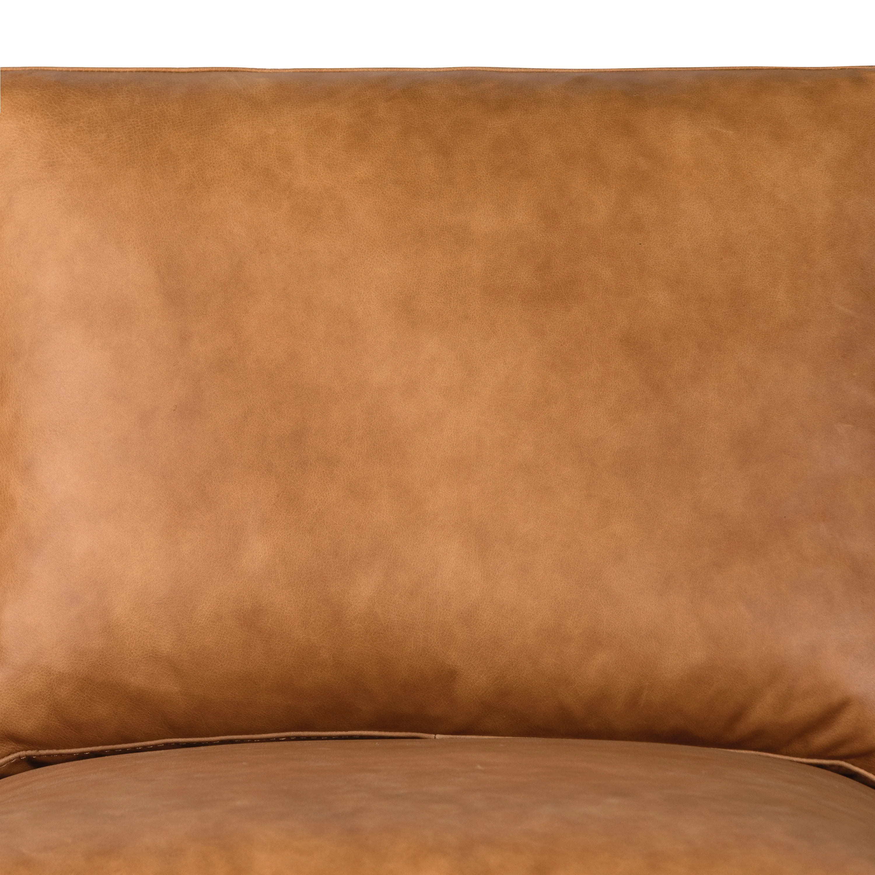 Sorrento 78" Leather Pull-Out Convertible Sleeper Sofa | Cognac Tan - Image 14