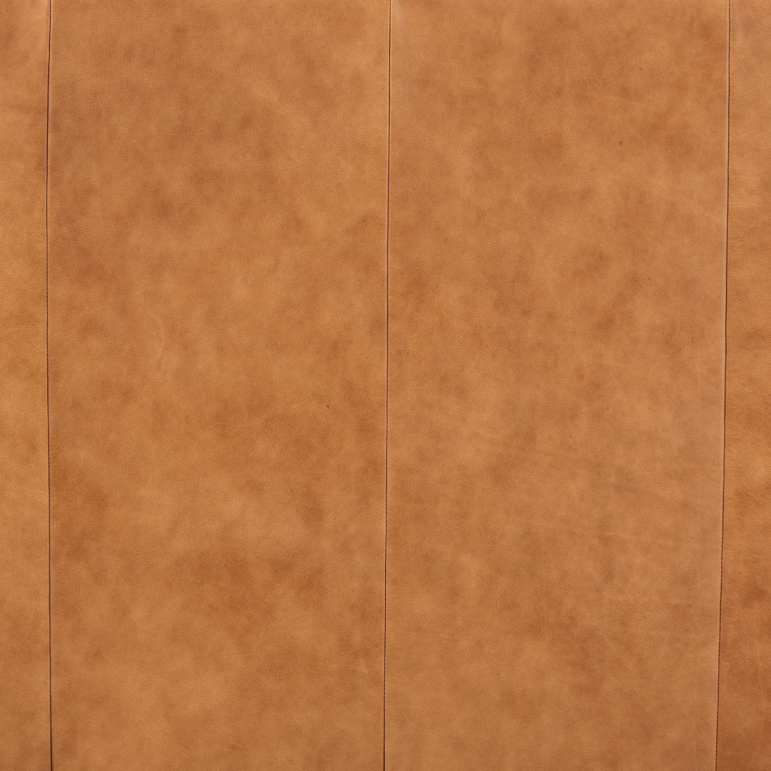 Sorrento 78" Leather Pull-Out Convertible Sleeper Sofa | Cognac Tan - Image 19