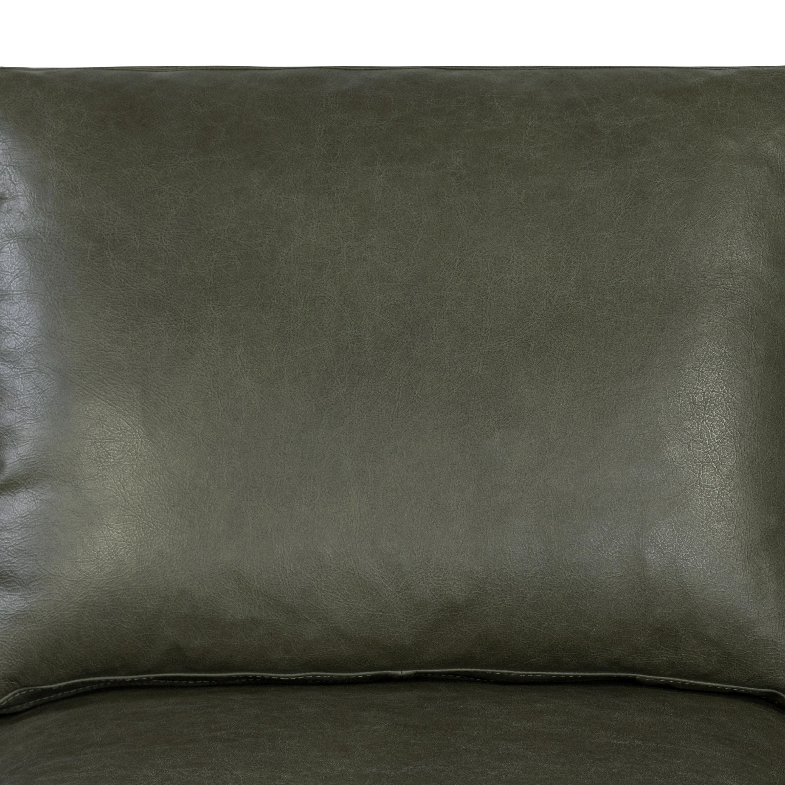 Sorrento 78" Leather Pull-Out Convertible Sleeper Sofa | Olivine Green - Image 9