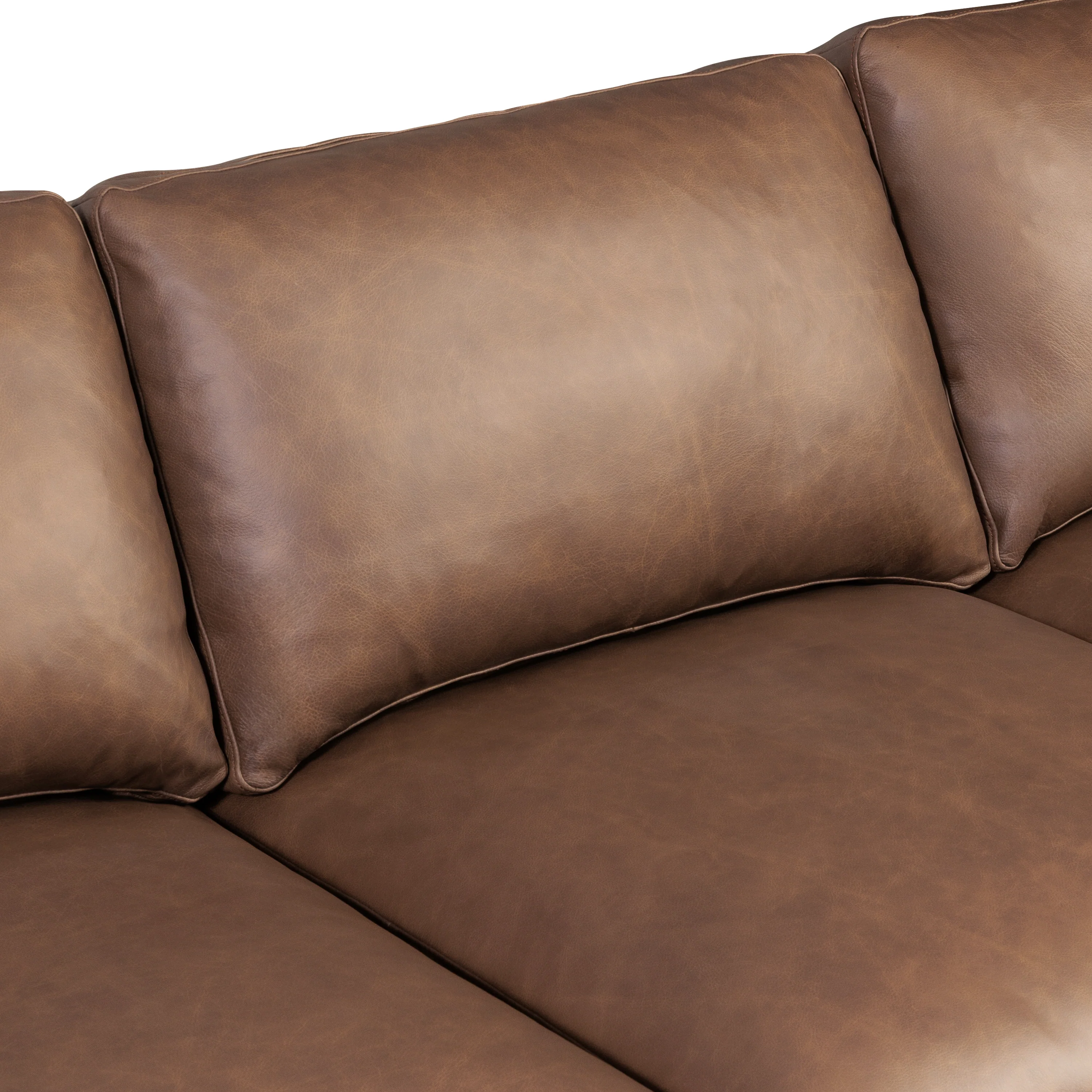 Sorrento 86" Leather Sofa | Caramel Brown - Image 11