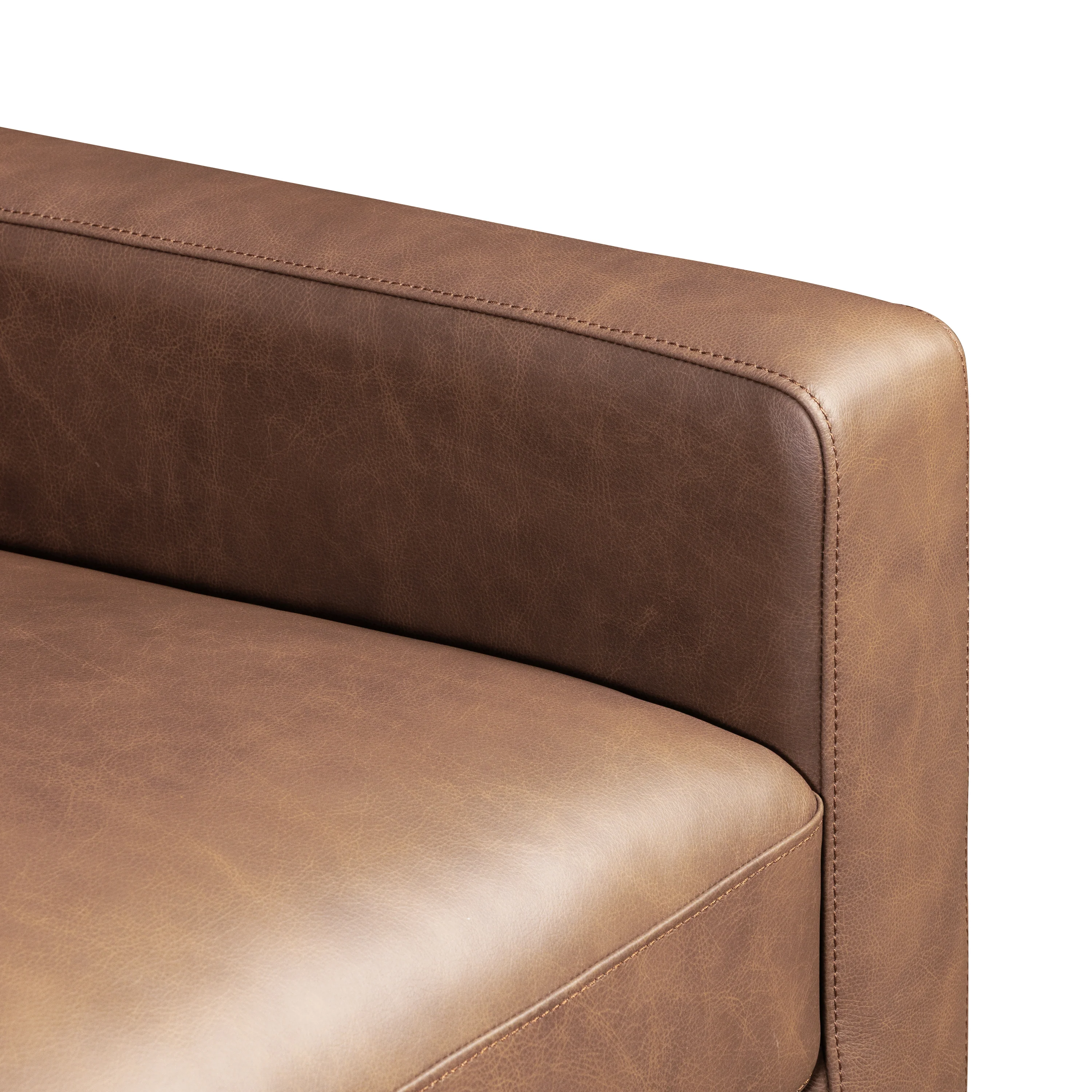 Sorrento 86" Leather Sofa | Caramel Brown - Image 13