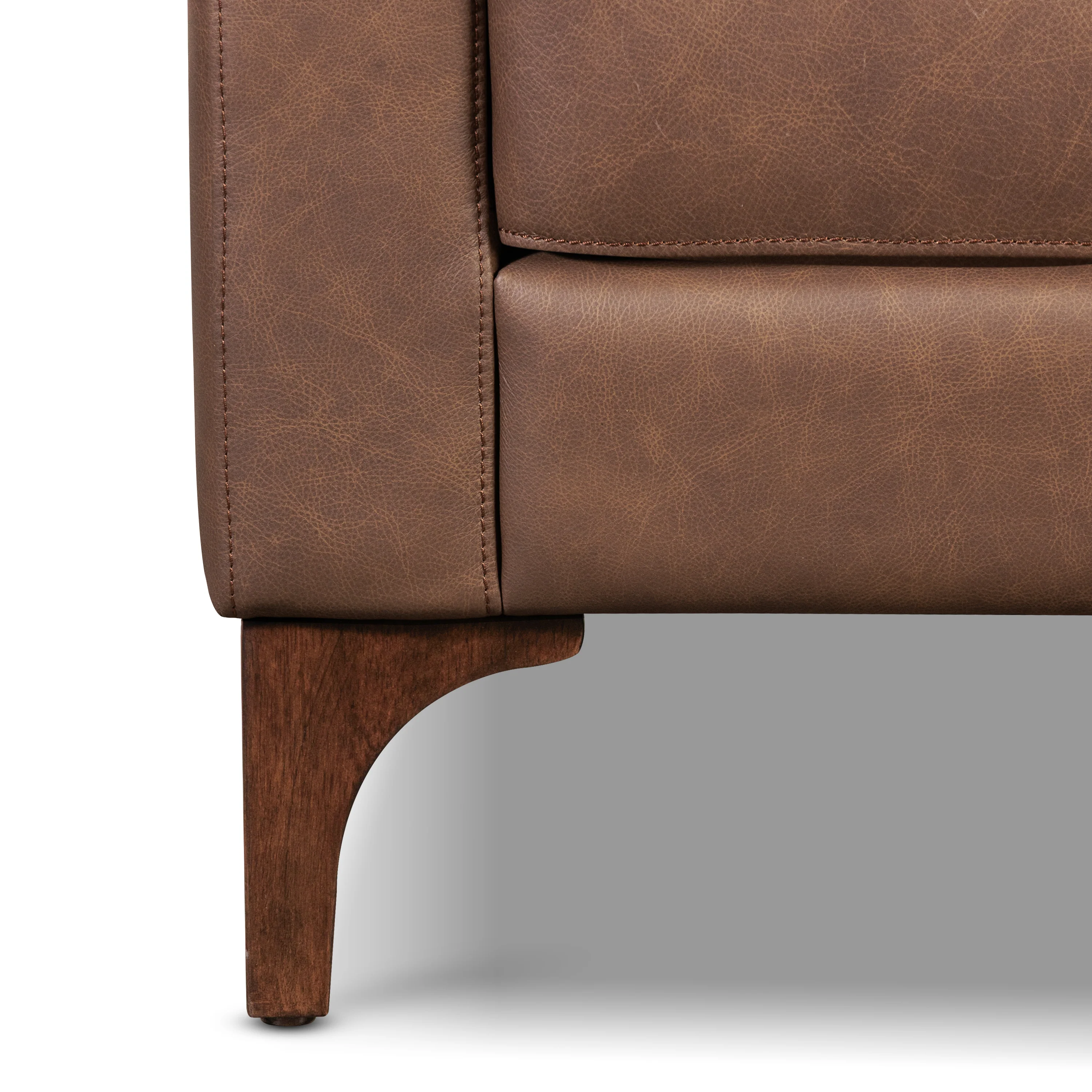 Sorrento 86" Leather Sofa | Caramel Brown - Image 16
