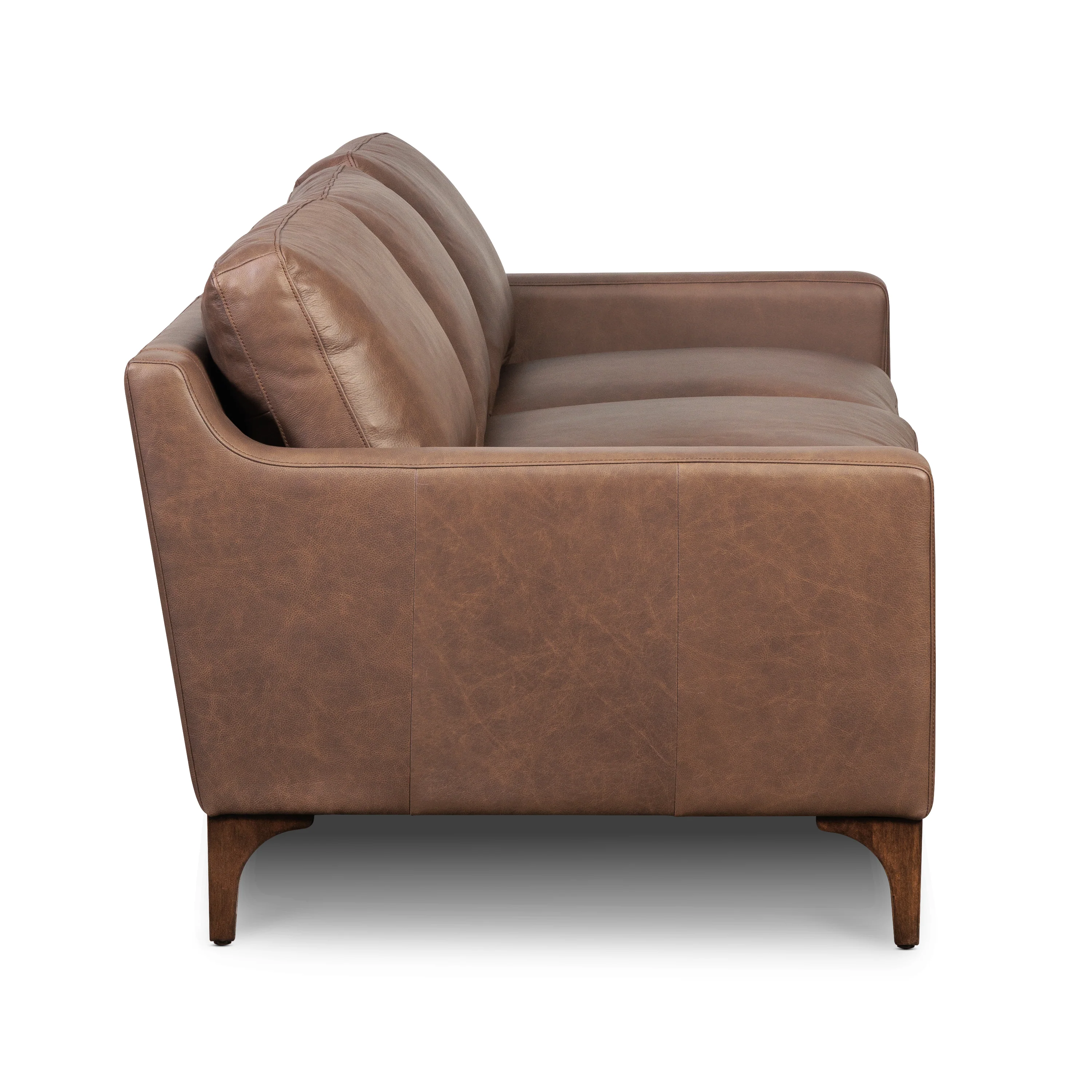 Sorrento 86" Leather Sofa | Caramel Brown - Image 5