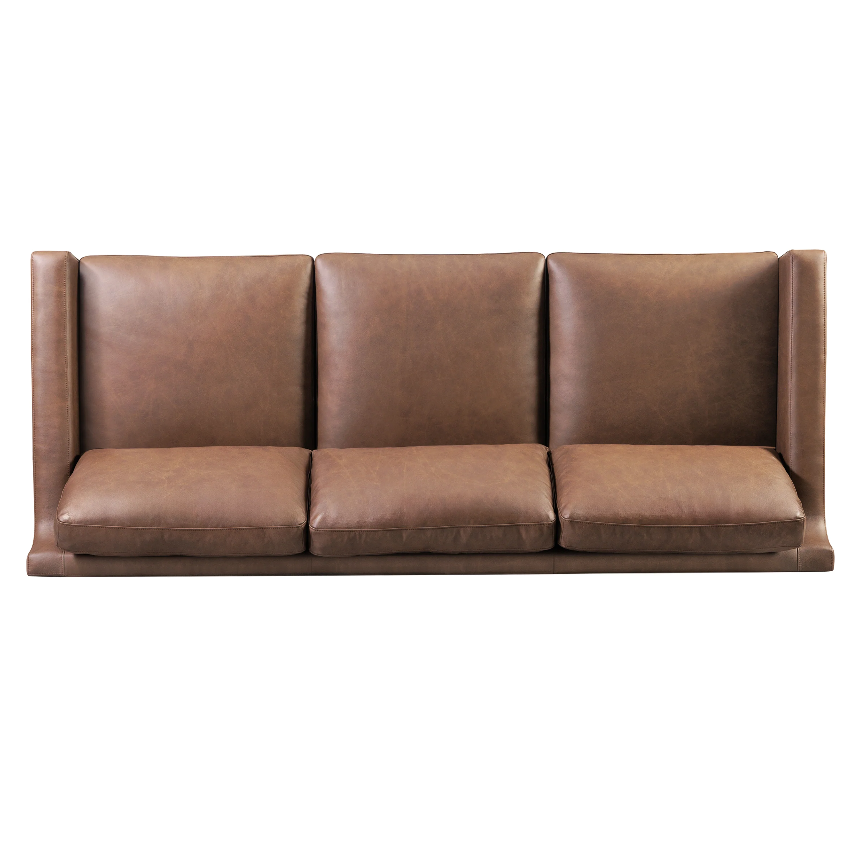 Sorrento 86" Leather Sofa | Caramel Brown - Image 8