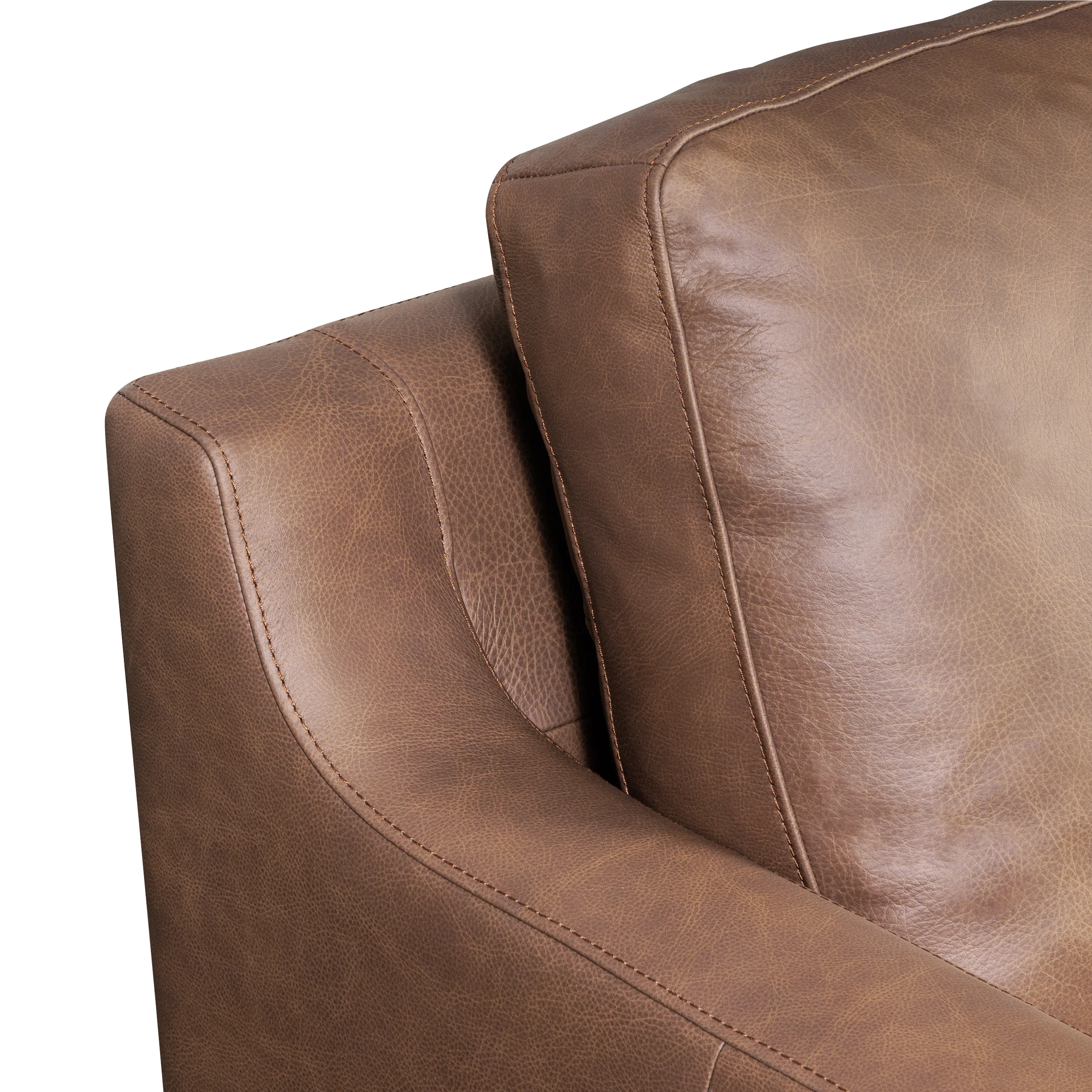 Sorrento 86" Leather Sofa | Caramel Brown - Image 9