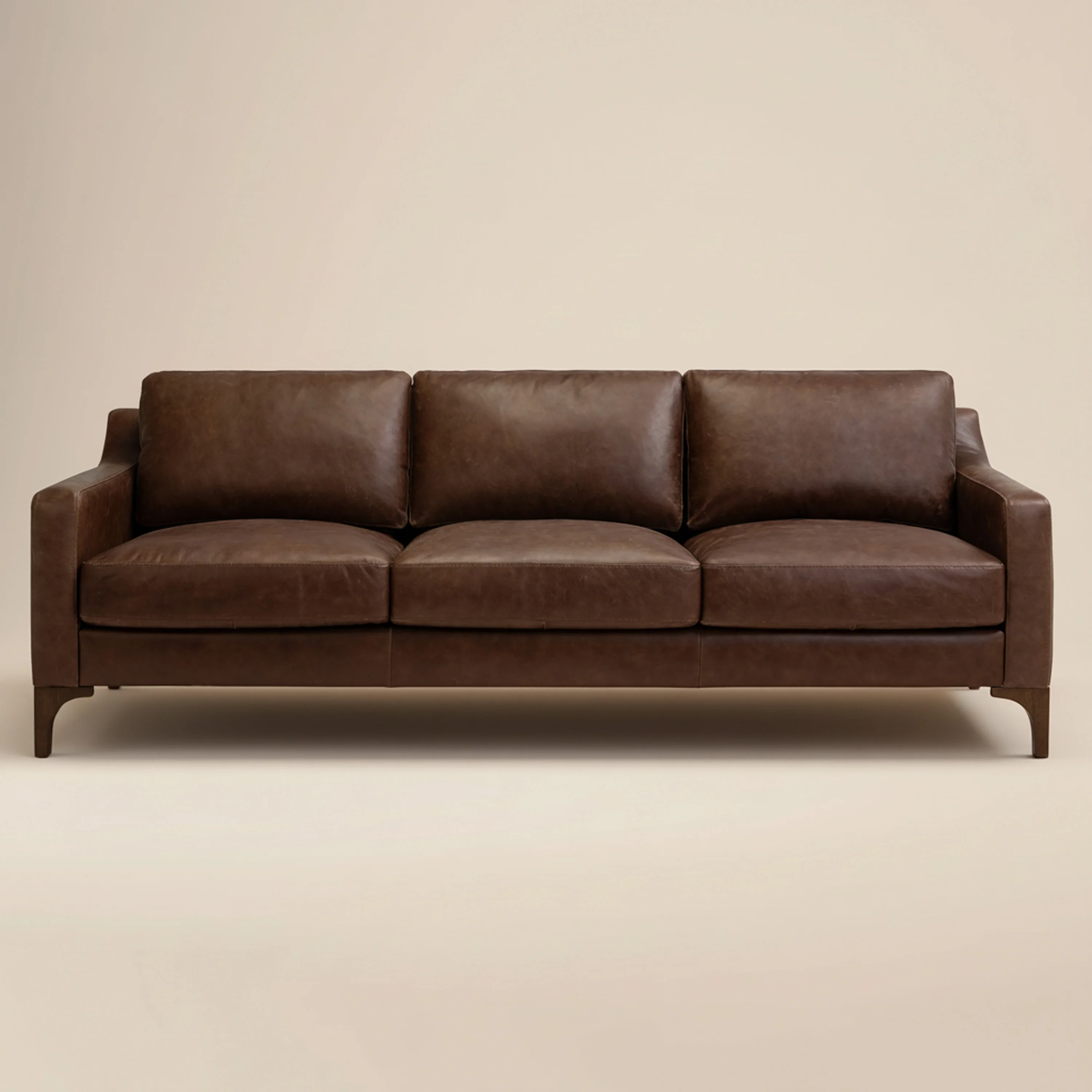 Sorrento 86" Leather Sofa | Chocolate Brown