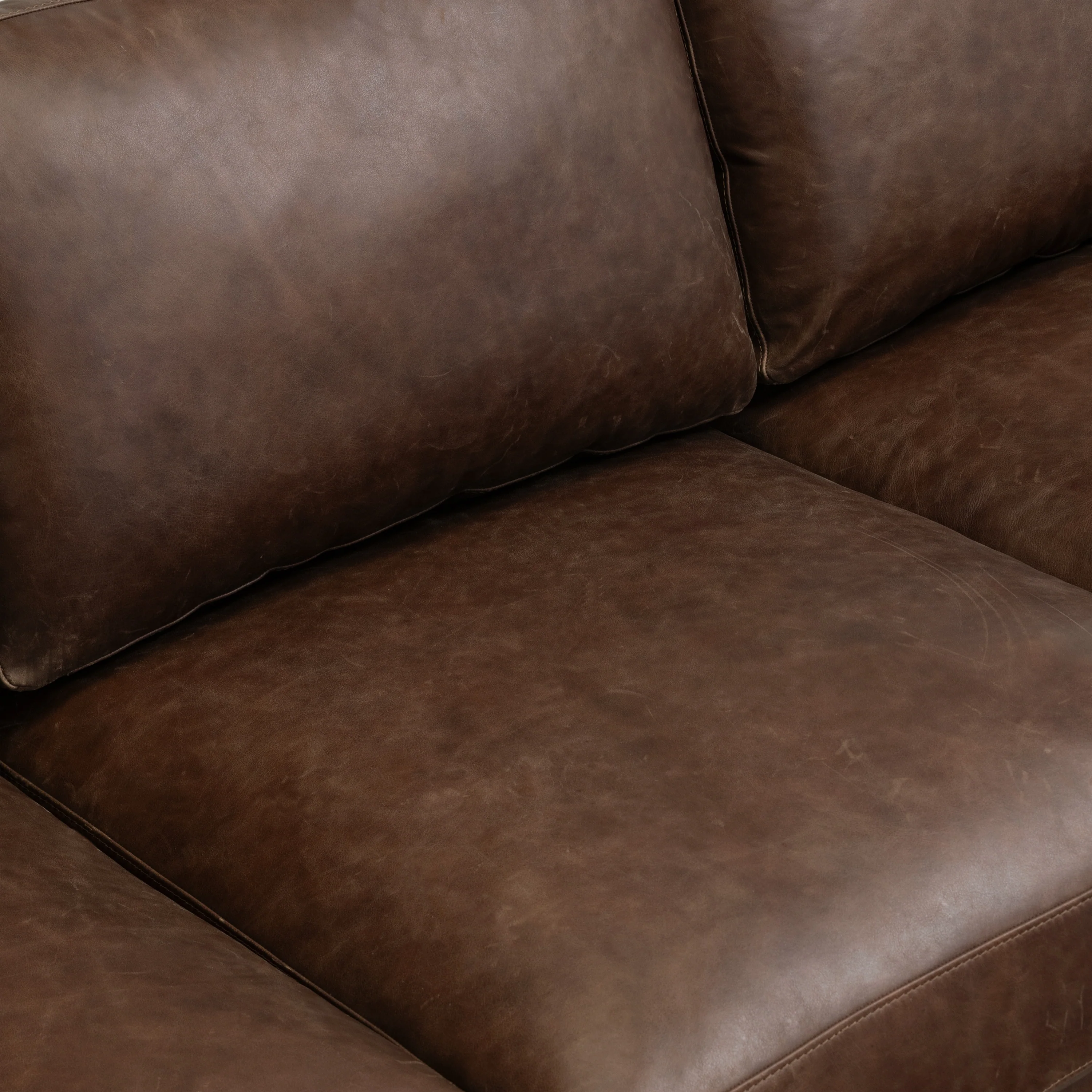Sorrento 86" Leather Sofa | Chocolate Brown - Image 10