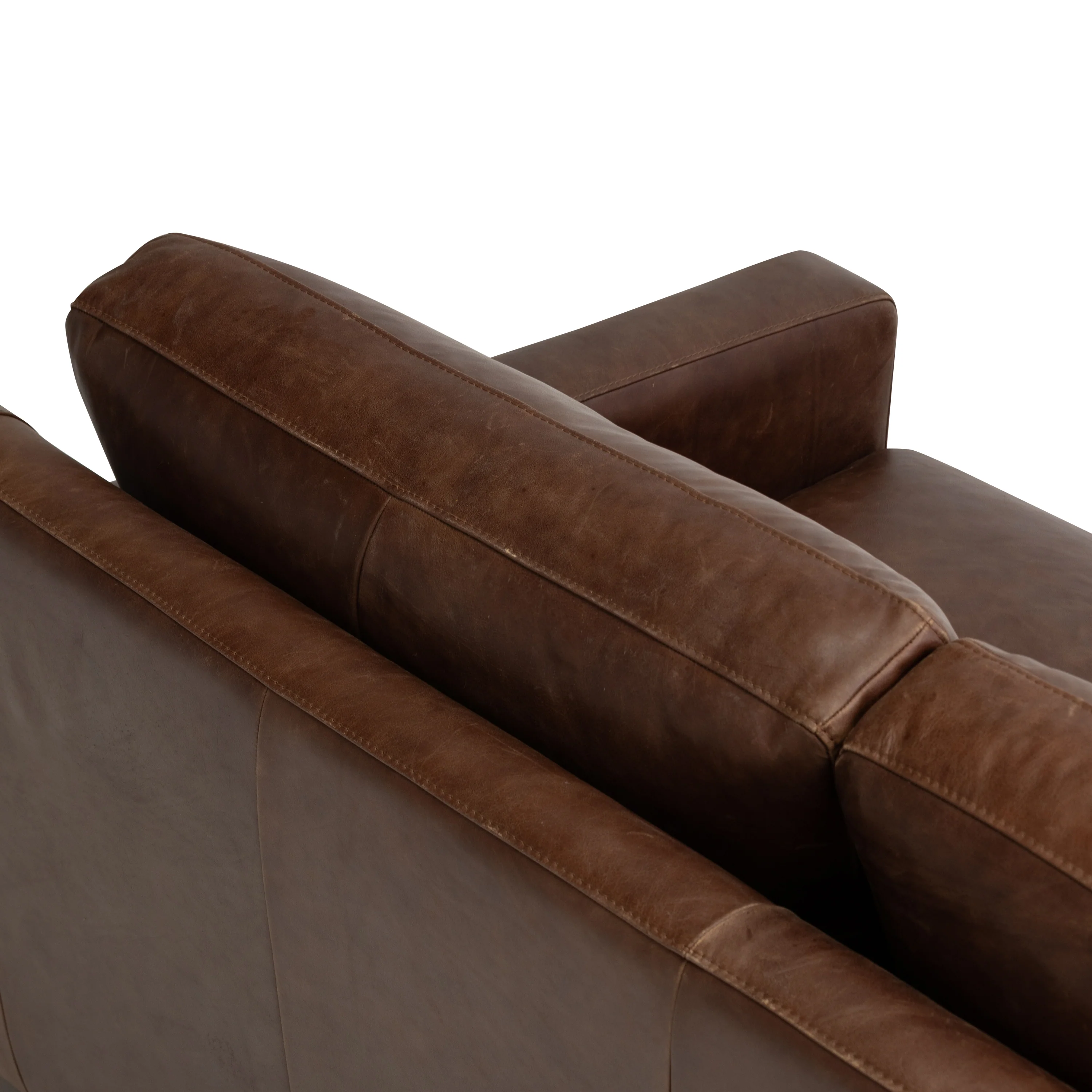Sorrento 86" Leather Sofa | Chocolate Brown - Image 11