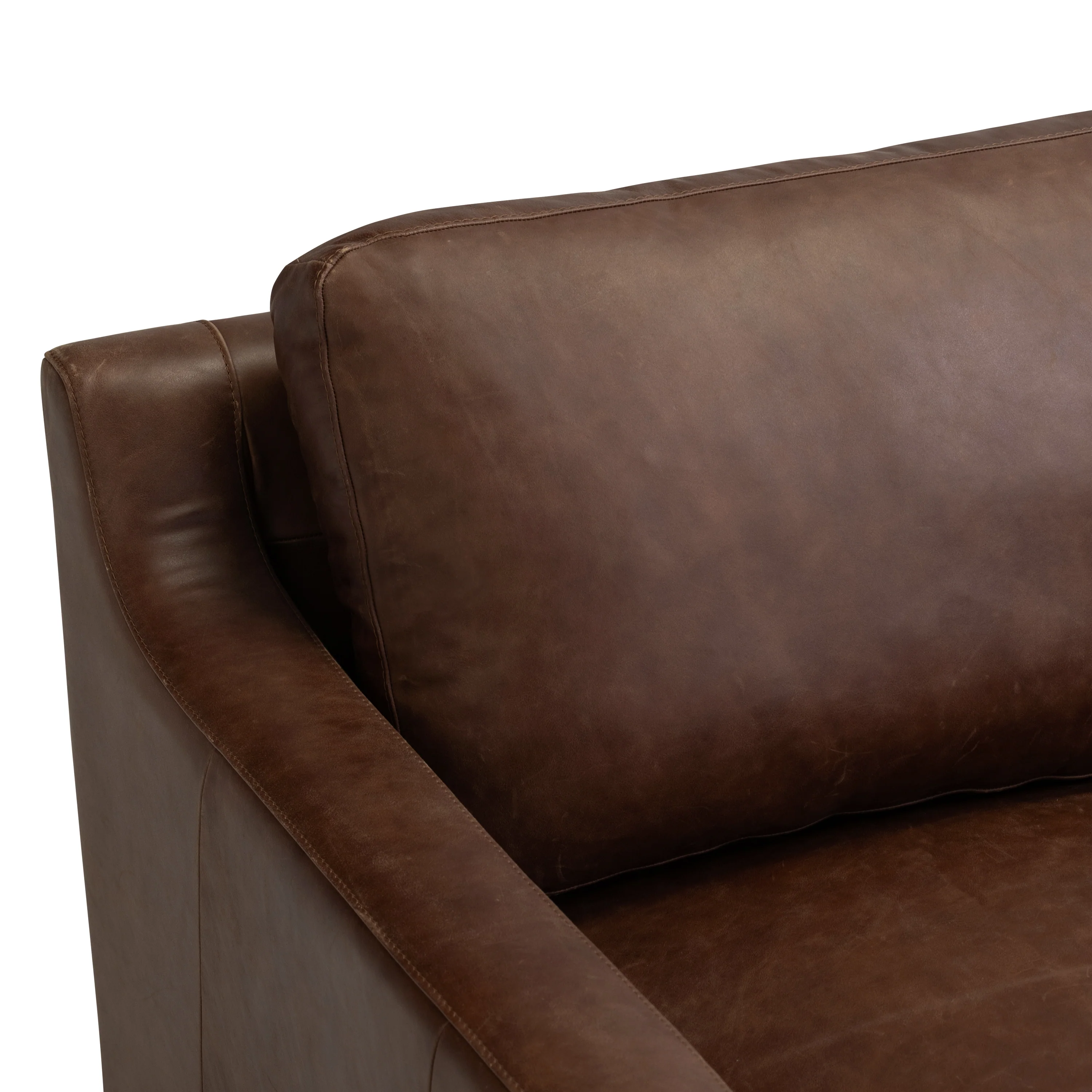 Sorrento 86" Leather Sofa | Chocolate Brown - Image 13