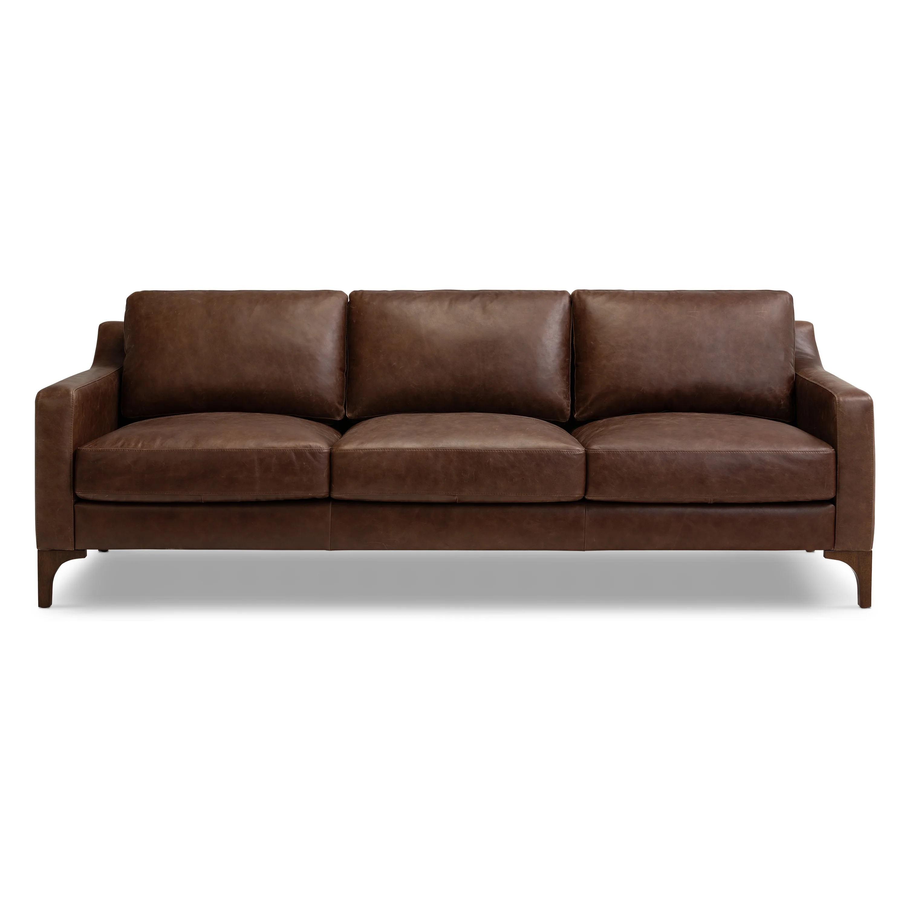 Sorrento 86" Leather Sofa | Chocolate Brown - Image 4