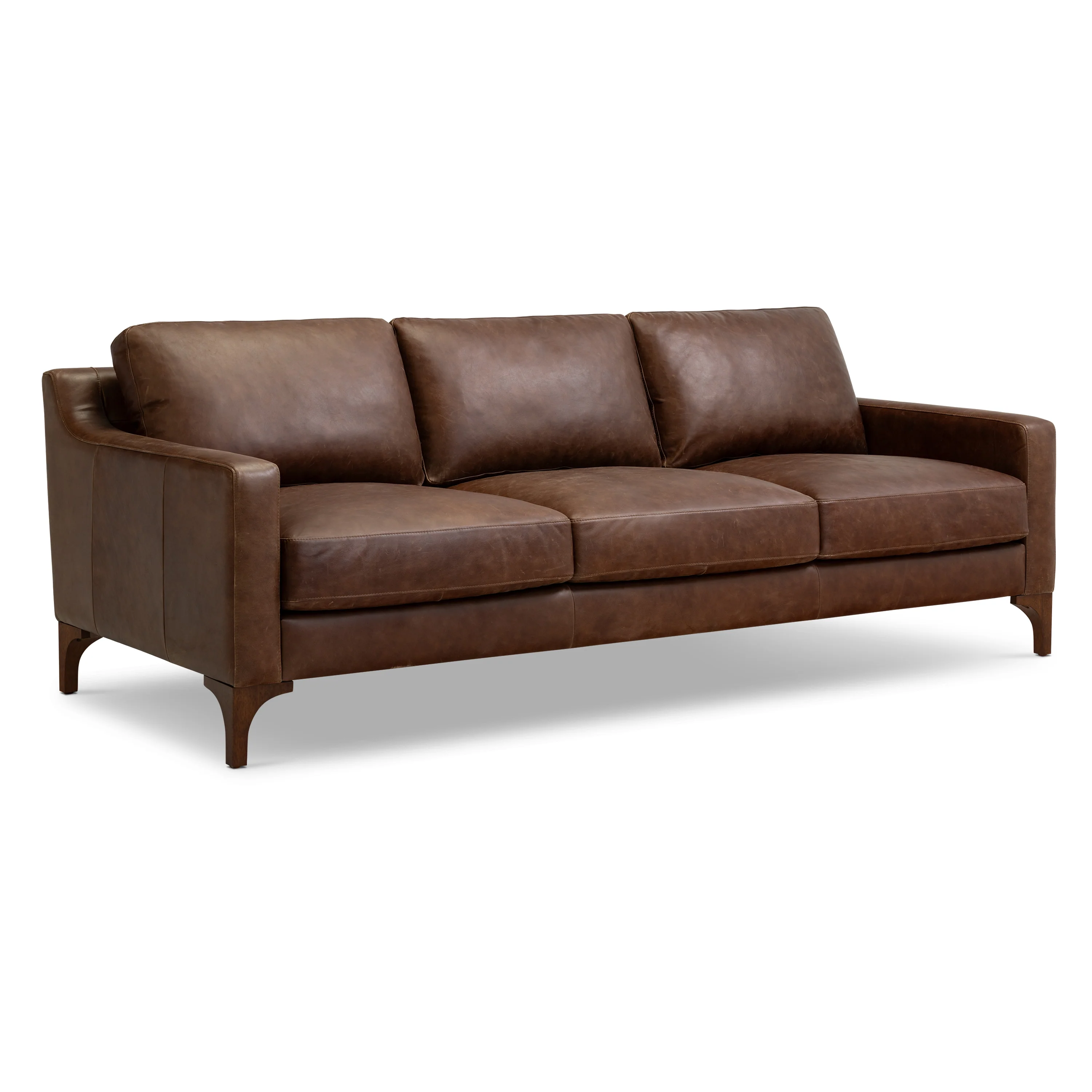 Sorrento 86" Leather Sofa | Chocolate Brown - Image 5