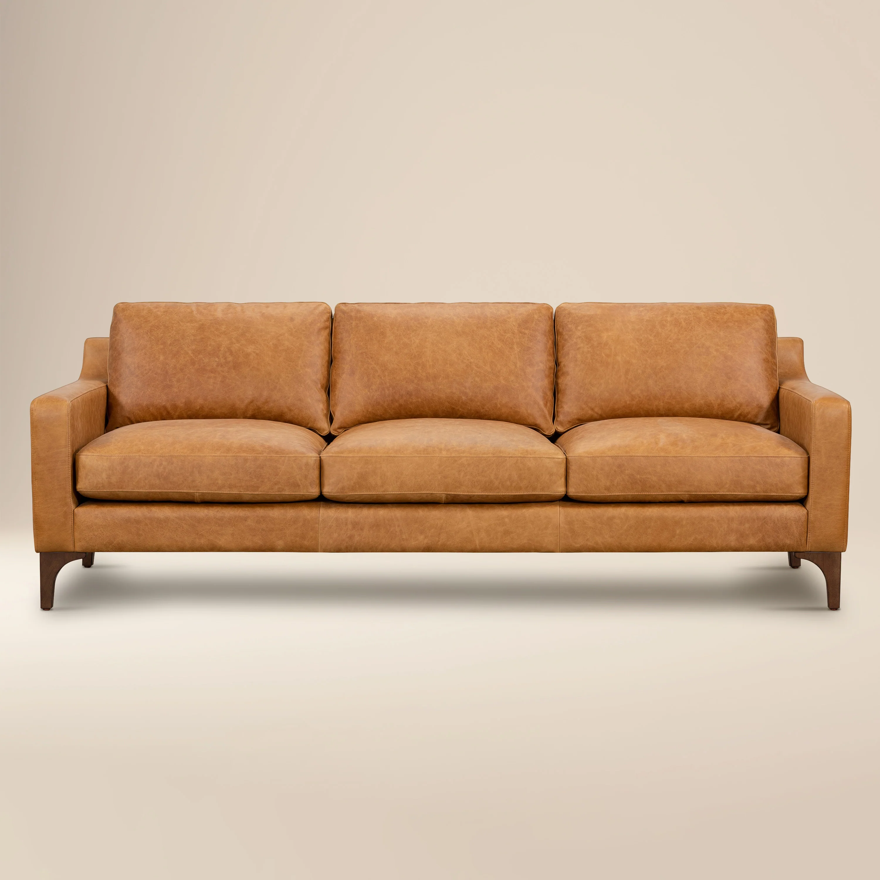 Sorrento 86" Leather Sofa | Cognac Tan