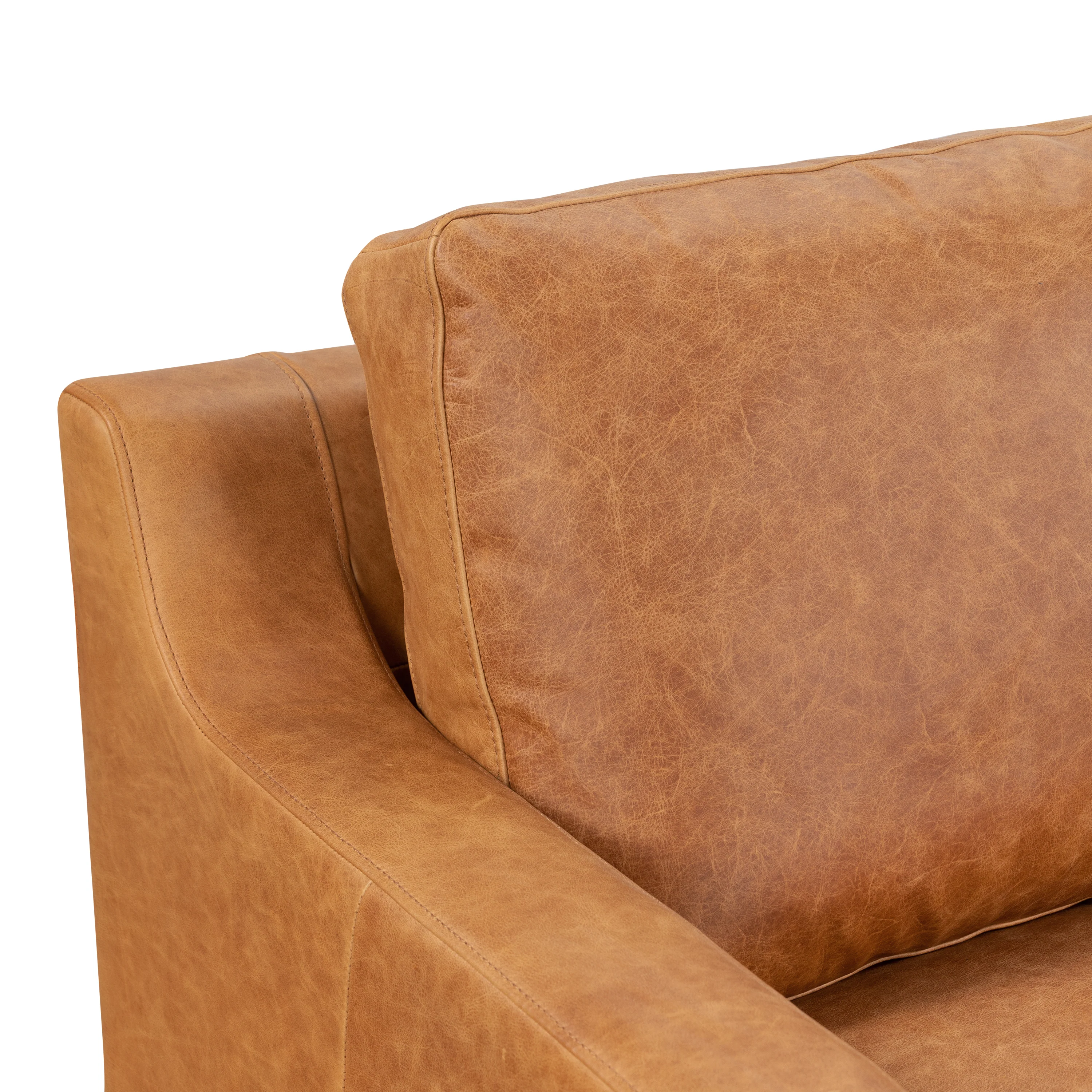 Sorrento 86" Leather Sofa | Cognac Tan - Image 12