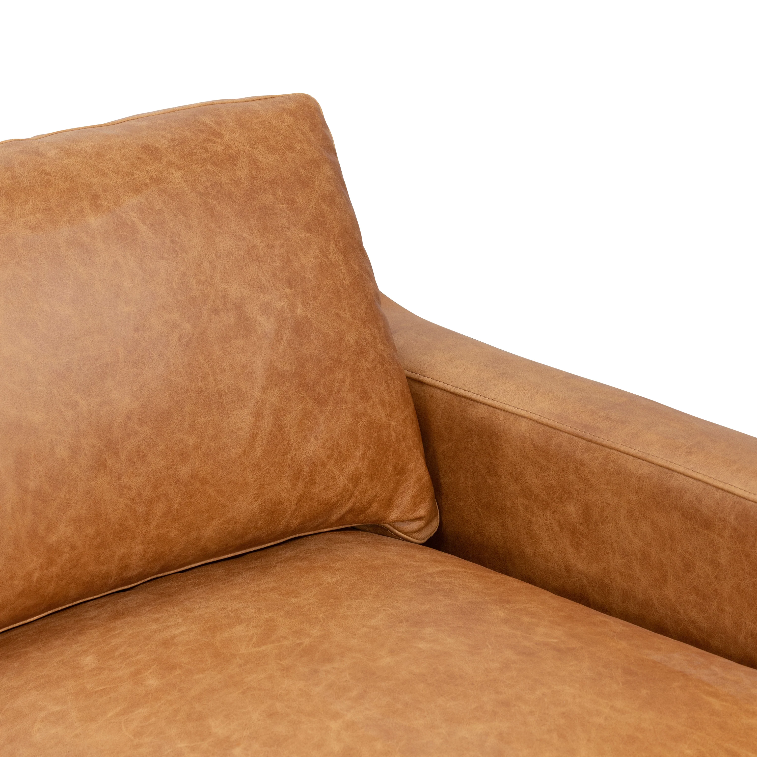 Sorrento 86" Leather Sofa | Cognac Tan - Image 13