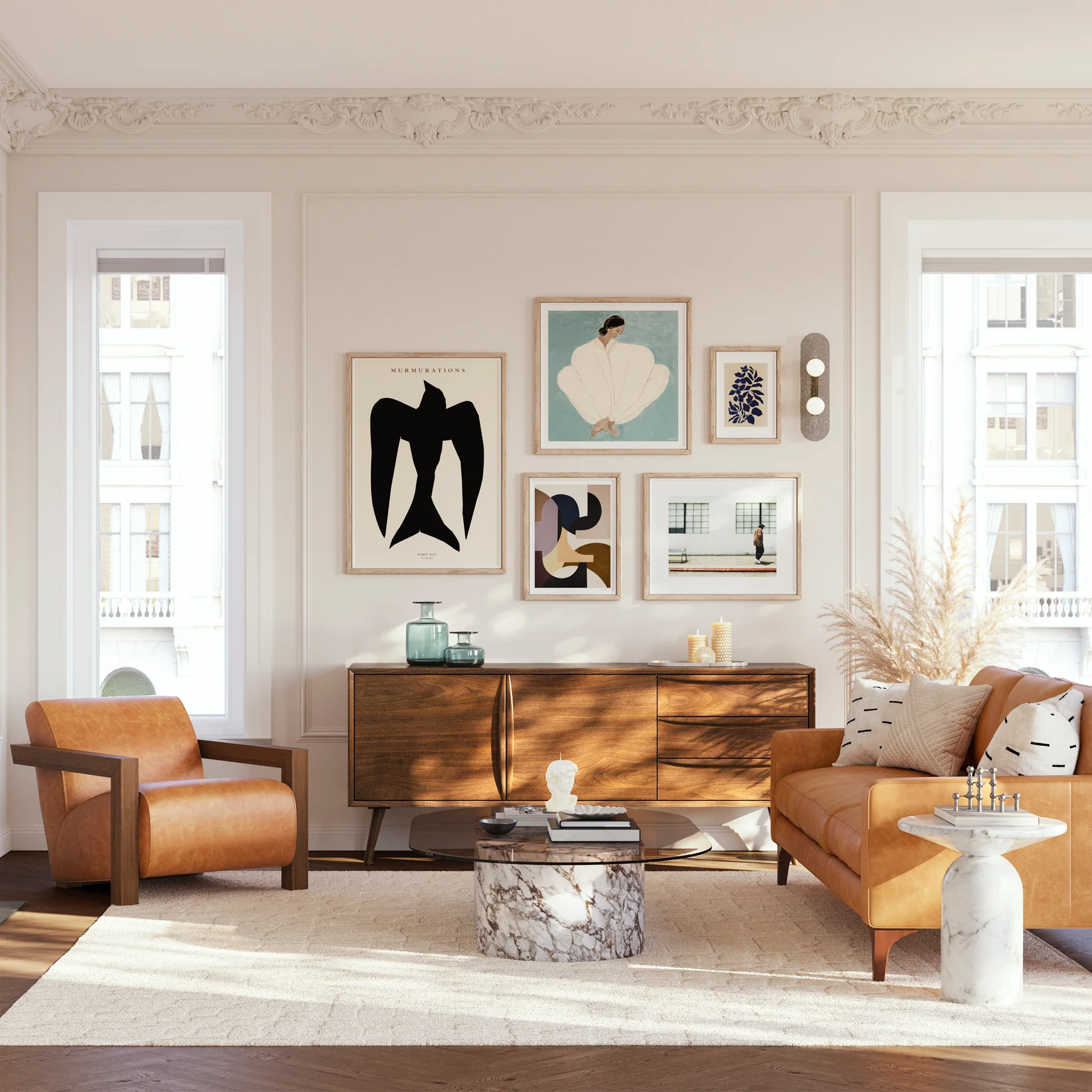Sorrento 86" Leather Sofa | Cognac Tan - Image 4