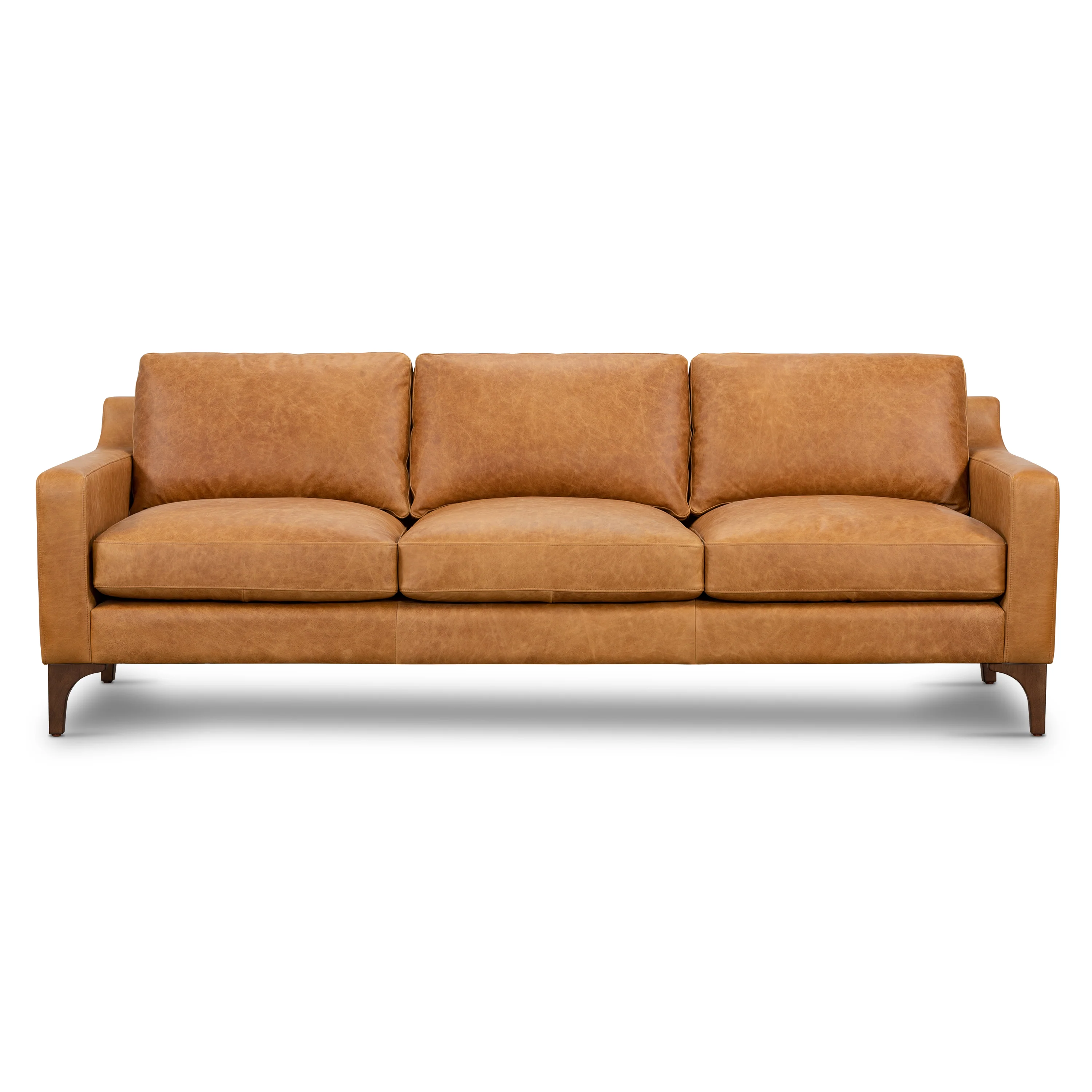 Sorrento 86" Leather Sofa | Cognac Tan - Image 5