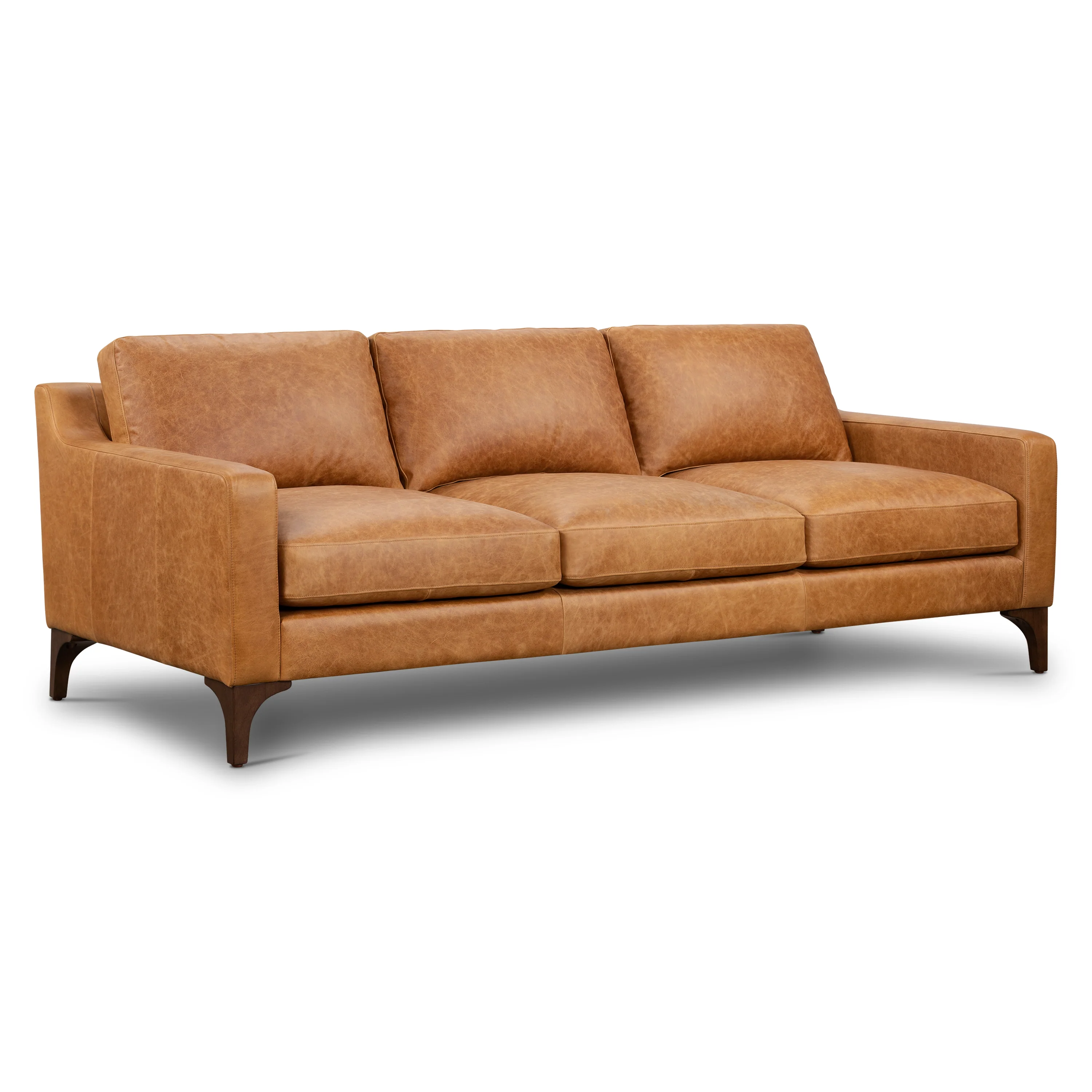 Sorrento 86" Leather Sofa | Cognac Tan - Image 6