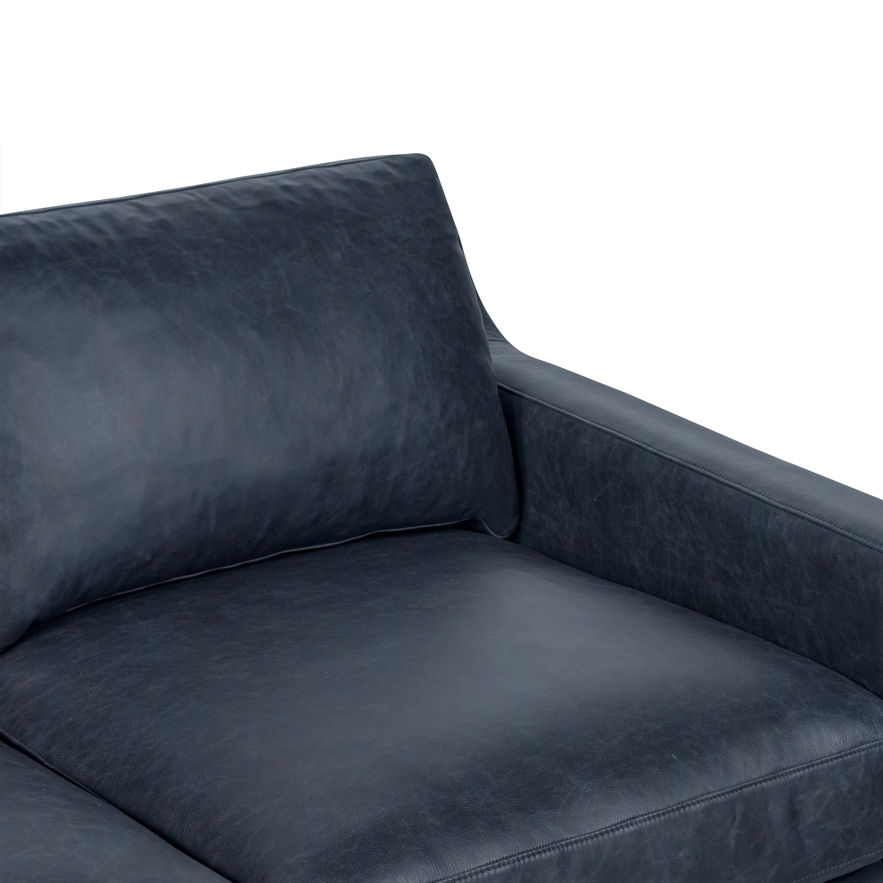 Sorrento 86" Leather Sofa | Nightfall Blue - Image 12