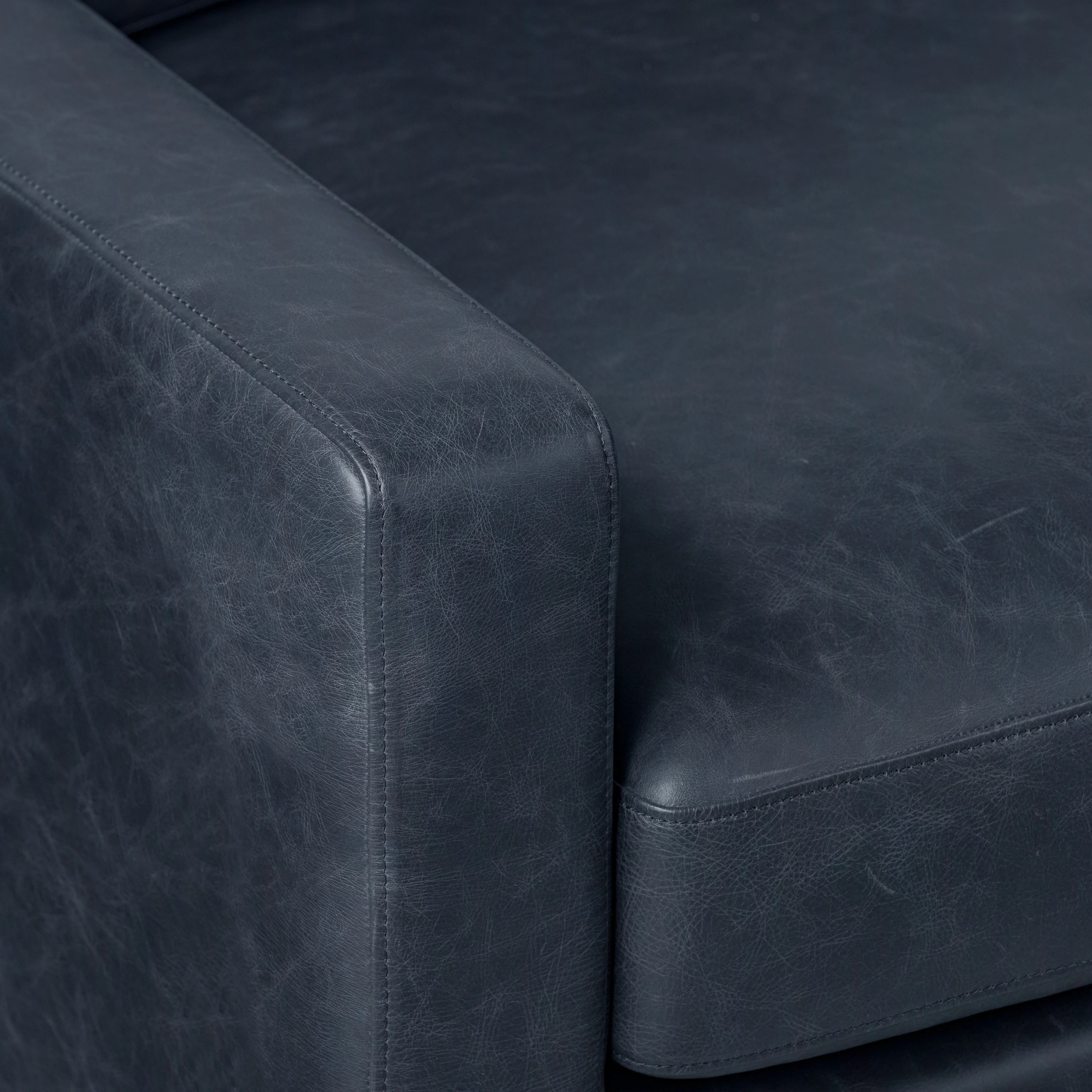 Sorrento 86" Leather Sofa | Nightfall Blue - Image 14