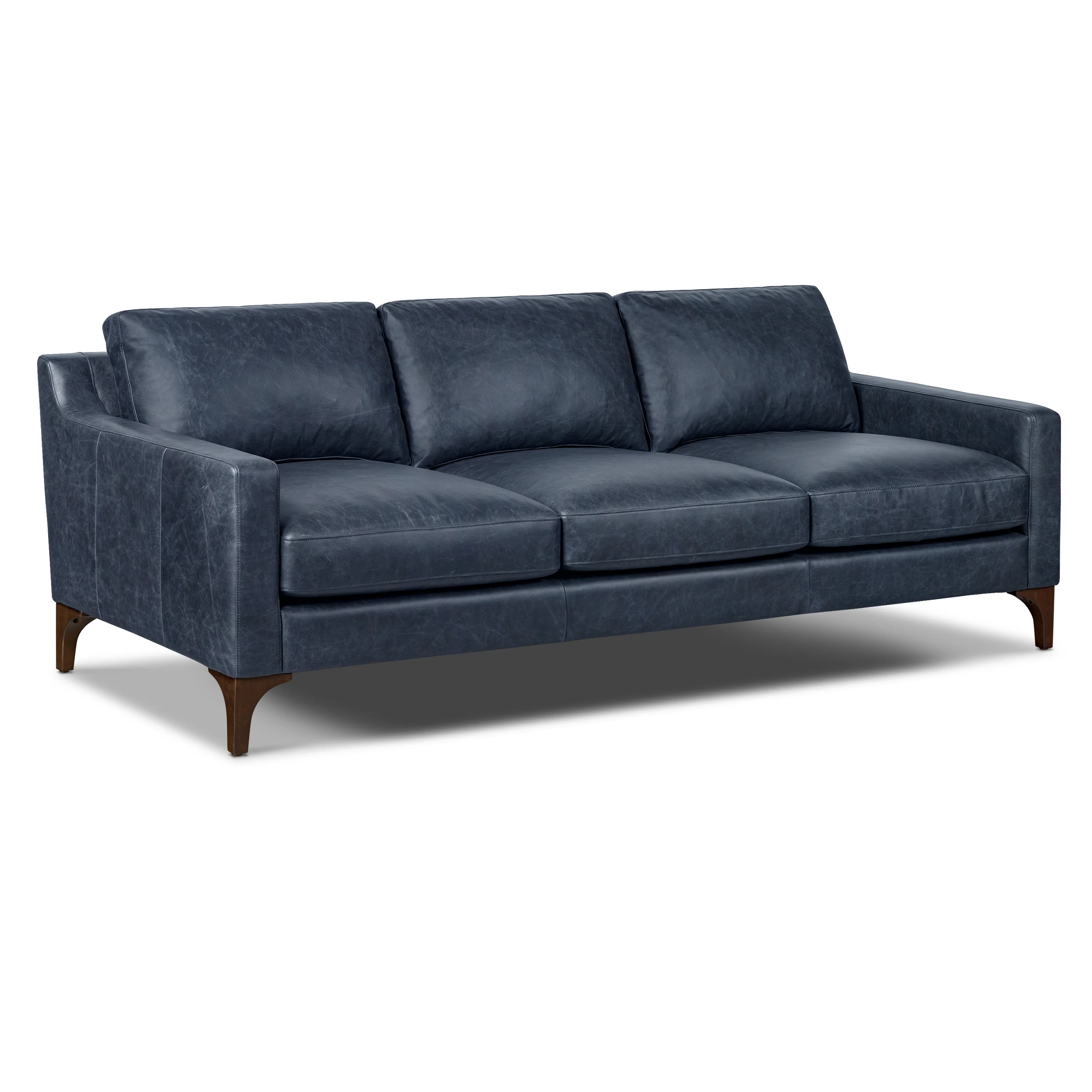 Sorrento 86" Leather Sofa | Nightfall Blue - Image 5