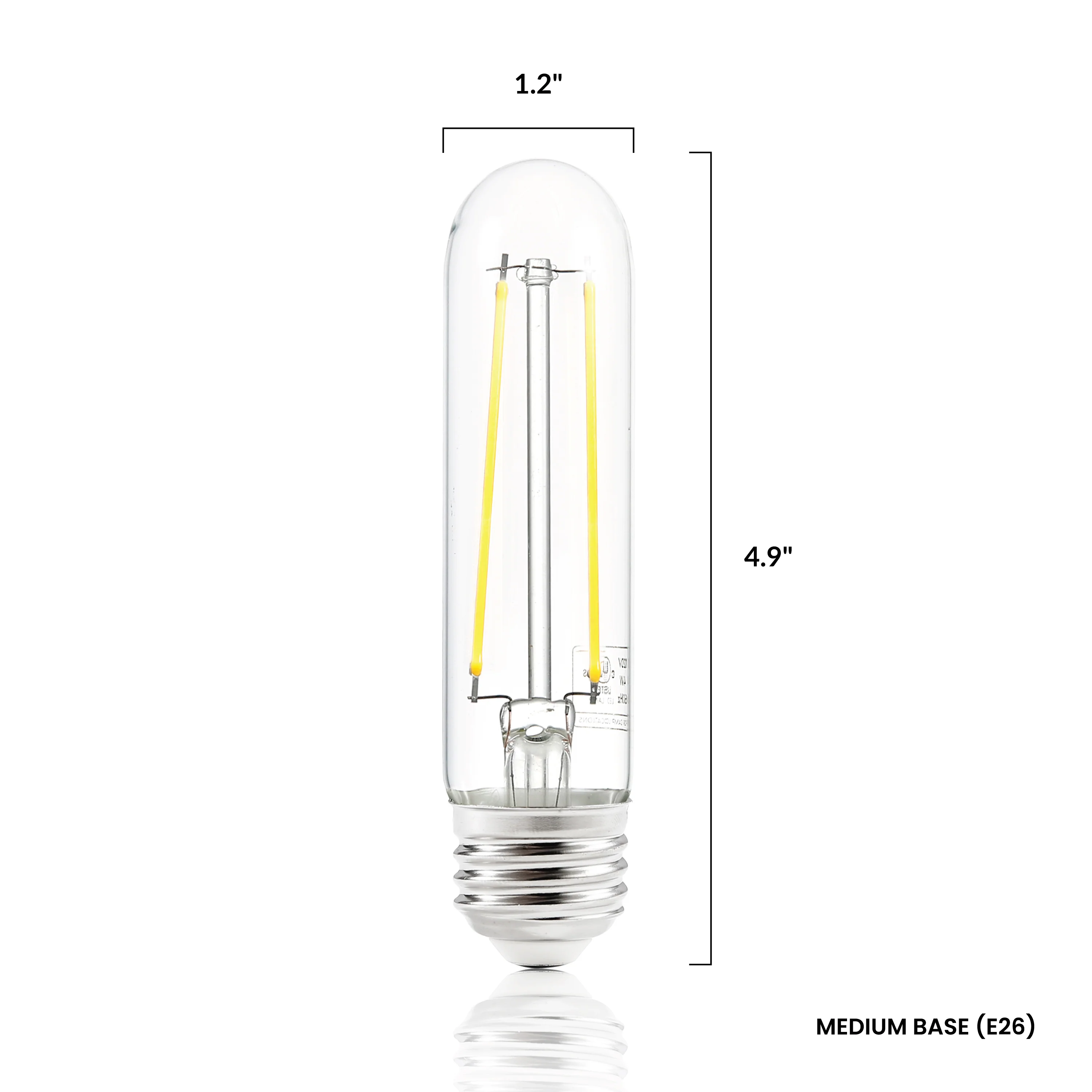 Sovana T10 / 4.9" Clear LED Filament Light Bulbs | Clear | Set of 6 - Image 16
