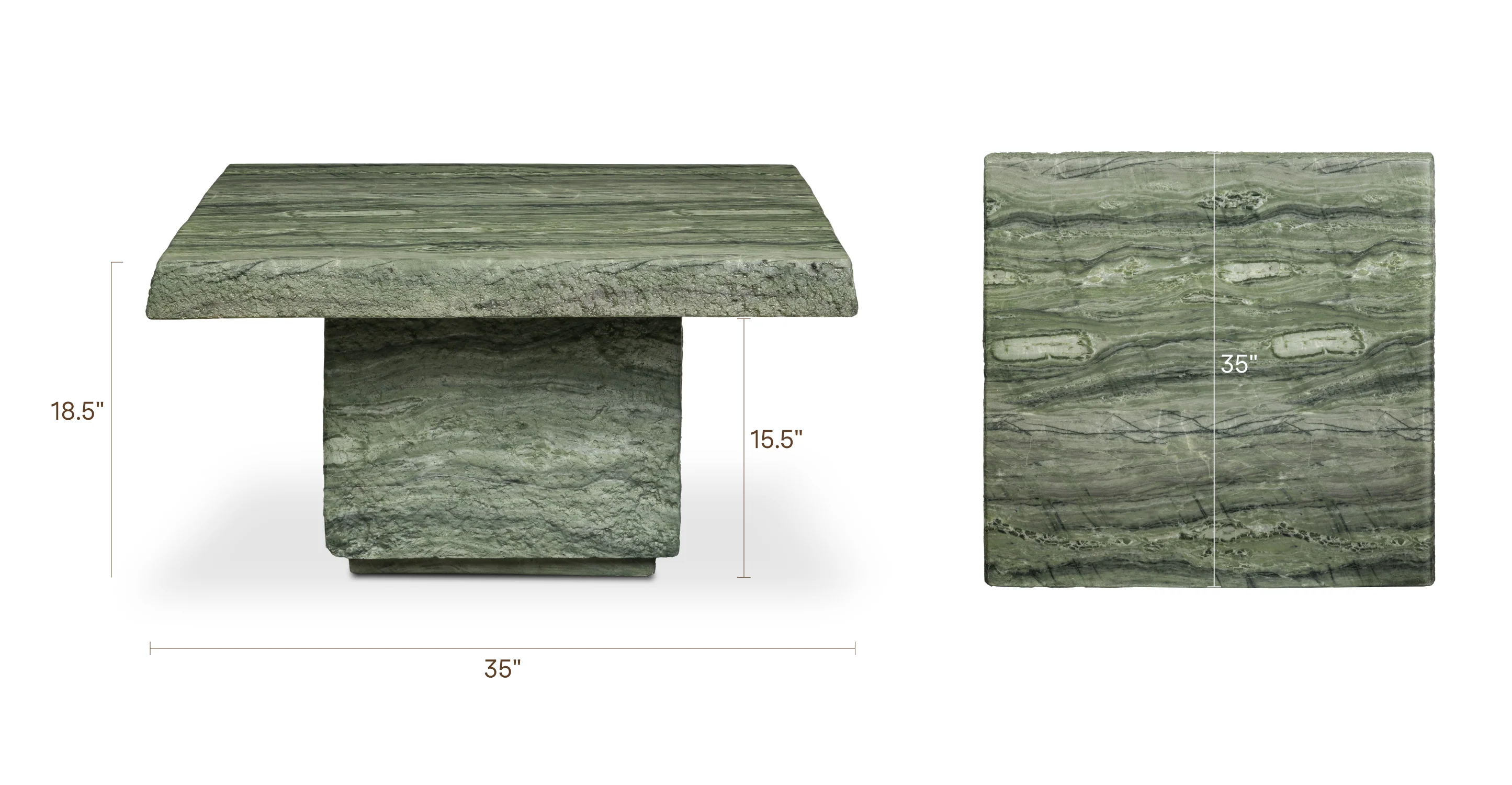 Stilo 35" Coffee Table | Seaweed Green - Image 14