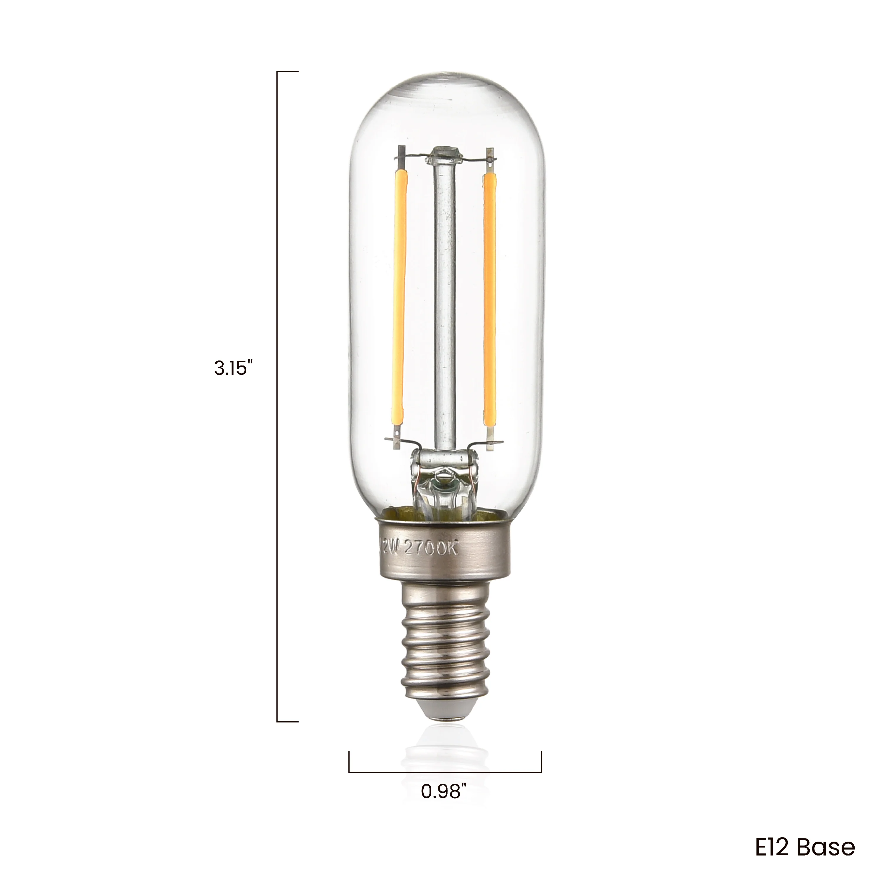 Tabby Dimmable T8 LED Filament Light Bulb | Clear | Set of 4 - Image 6