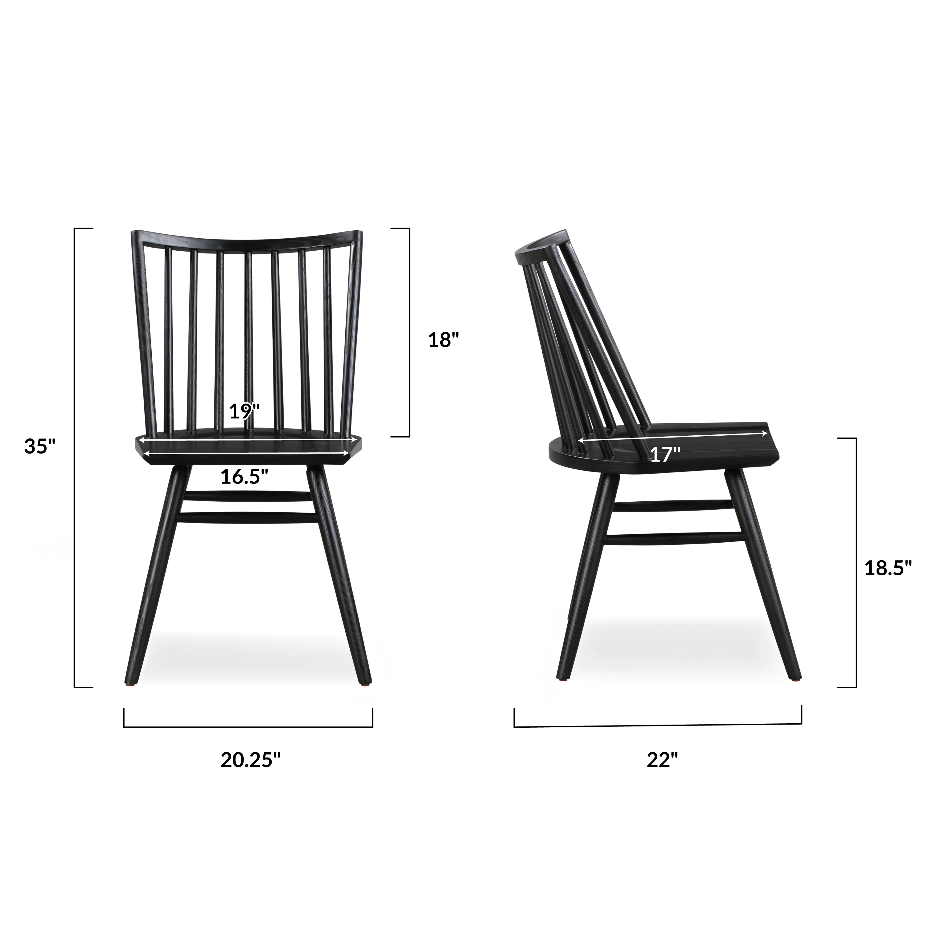 Talia Dining Chair | Black - Image 16