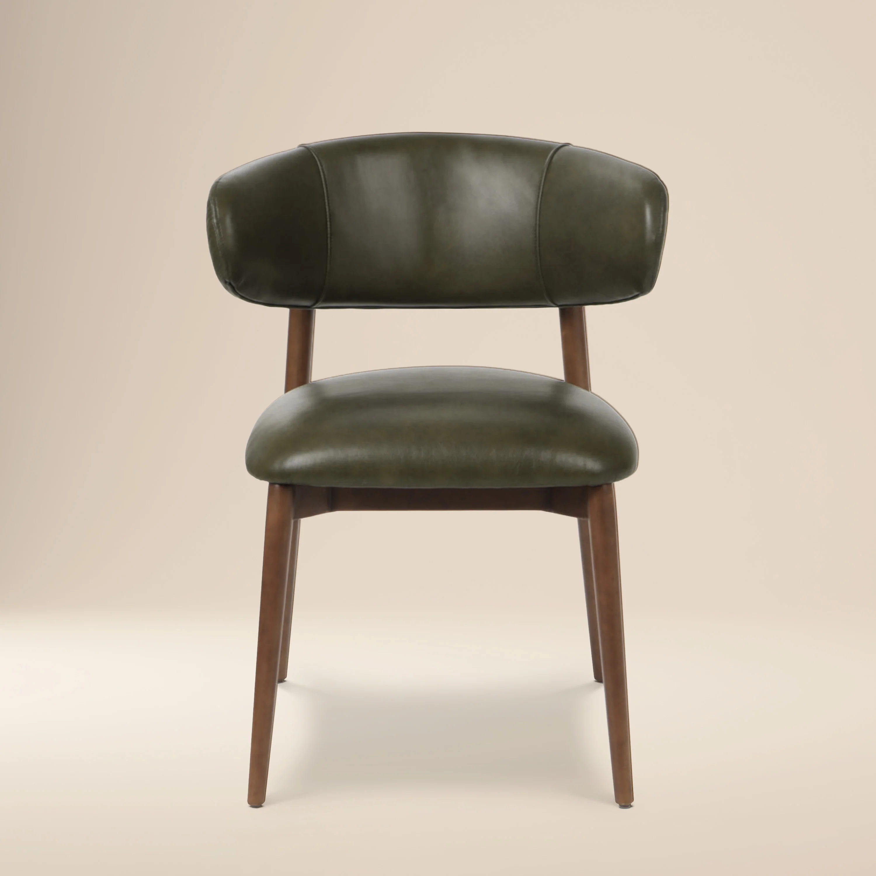 Talon Leather Dining Chair | Antique Green