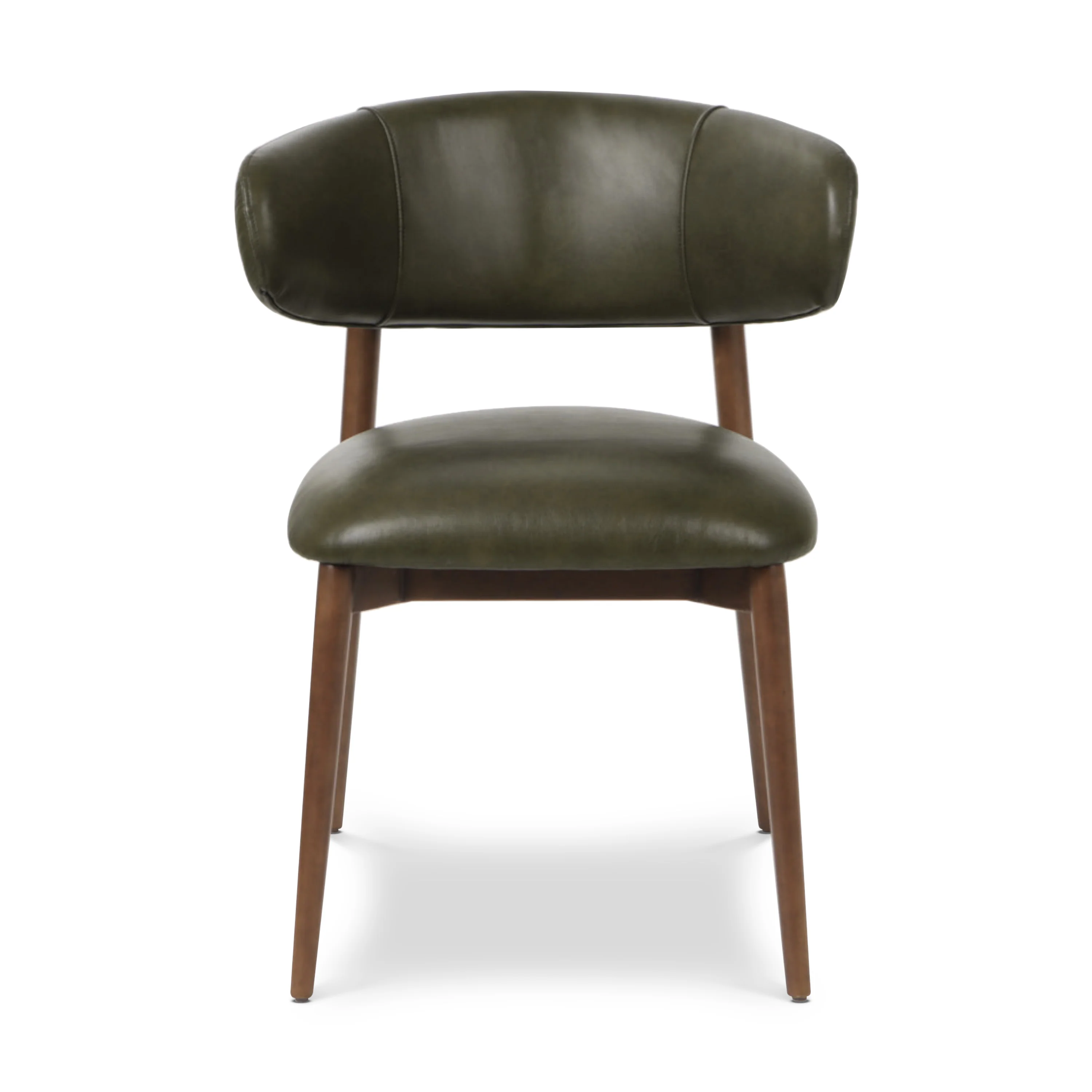 Talon Leather Dining Chair | Antique Green - Image 3