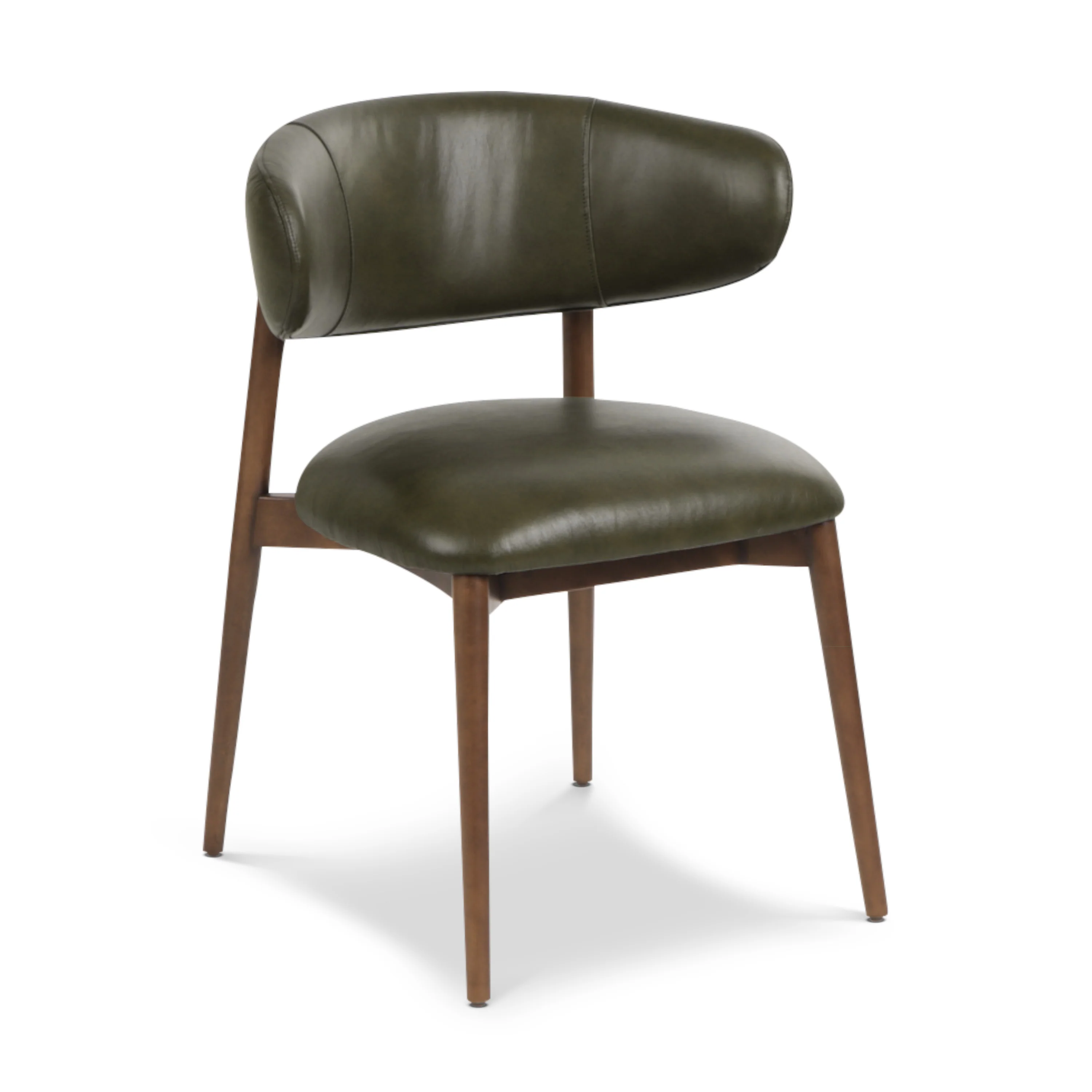 Talon Leather Dining Chair | Antique Green - Image 4