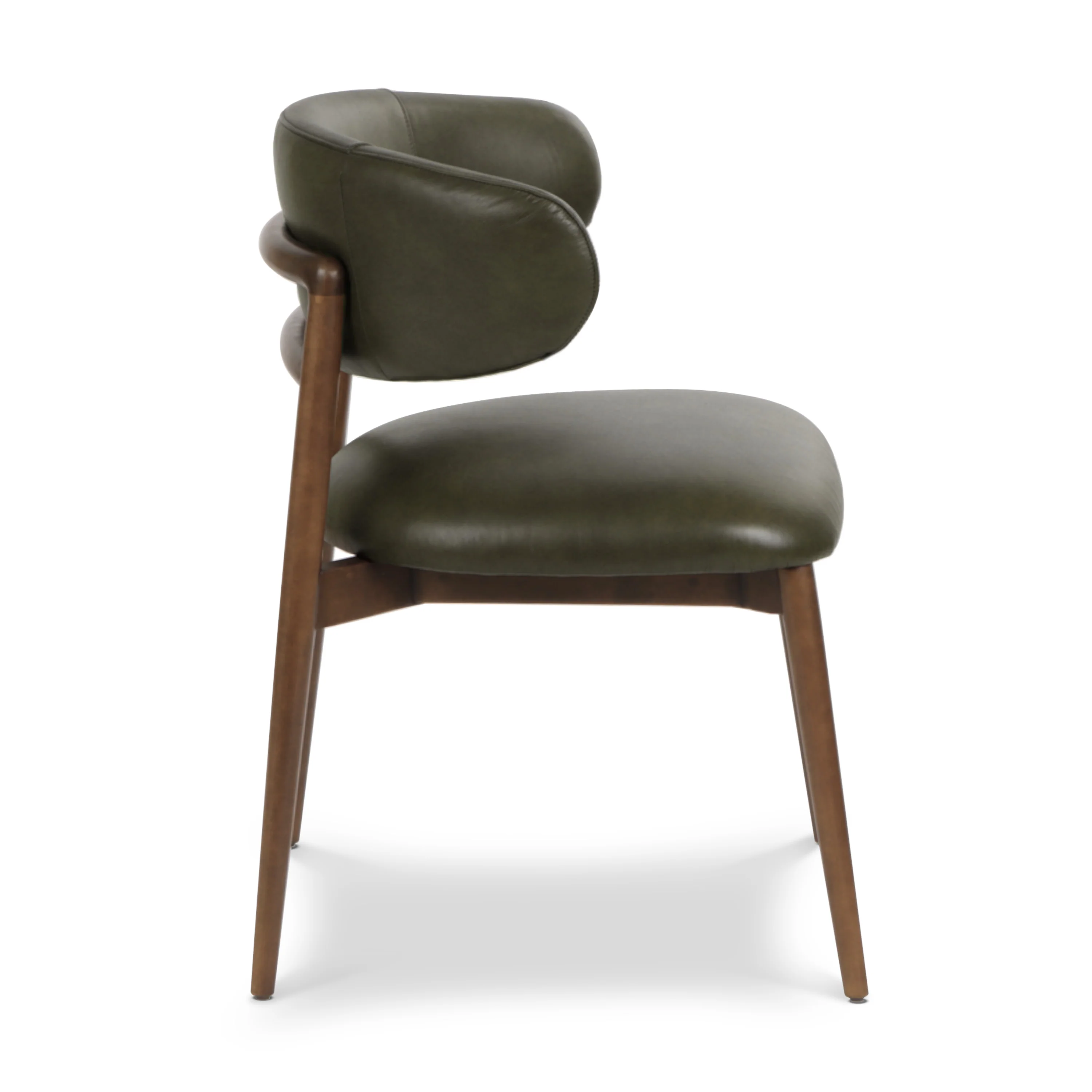 Talon Leather Dining Chair | Antique Green - Image 5
