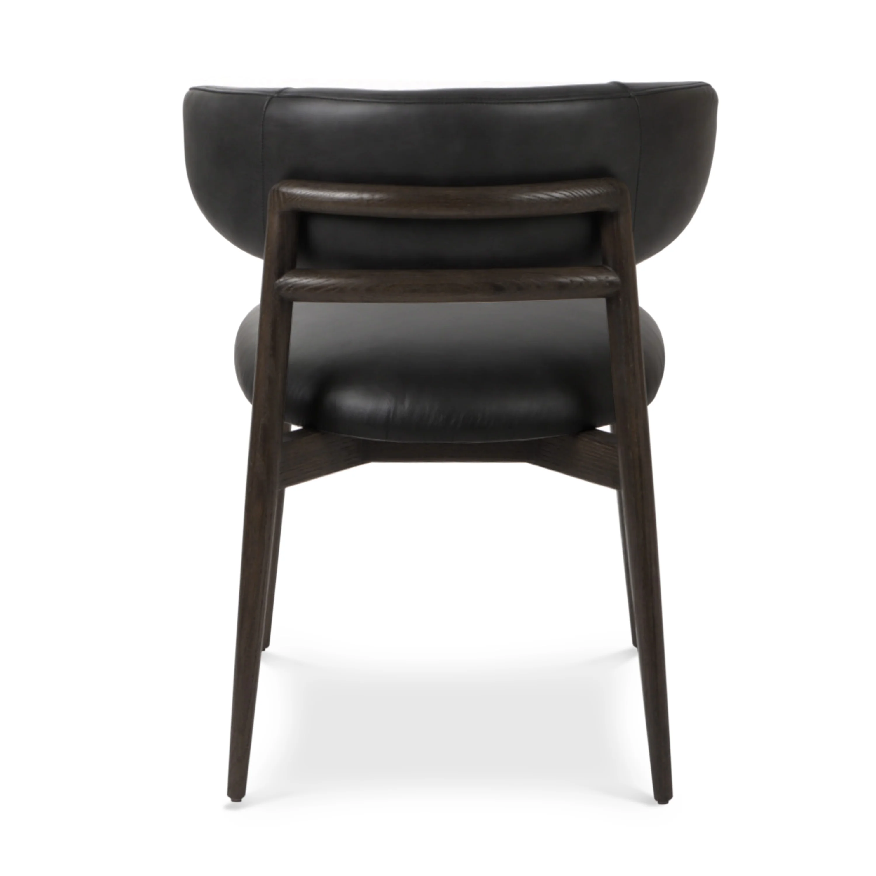 Talon Leather Dining Chair | Light Black - Image 7