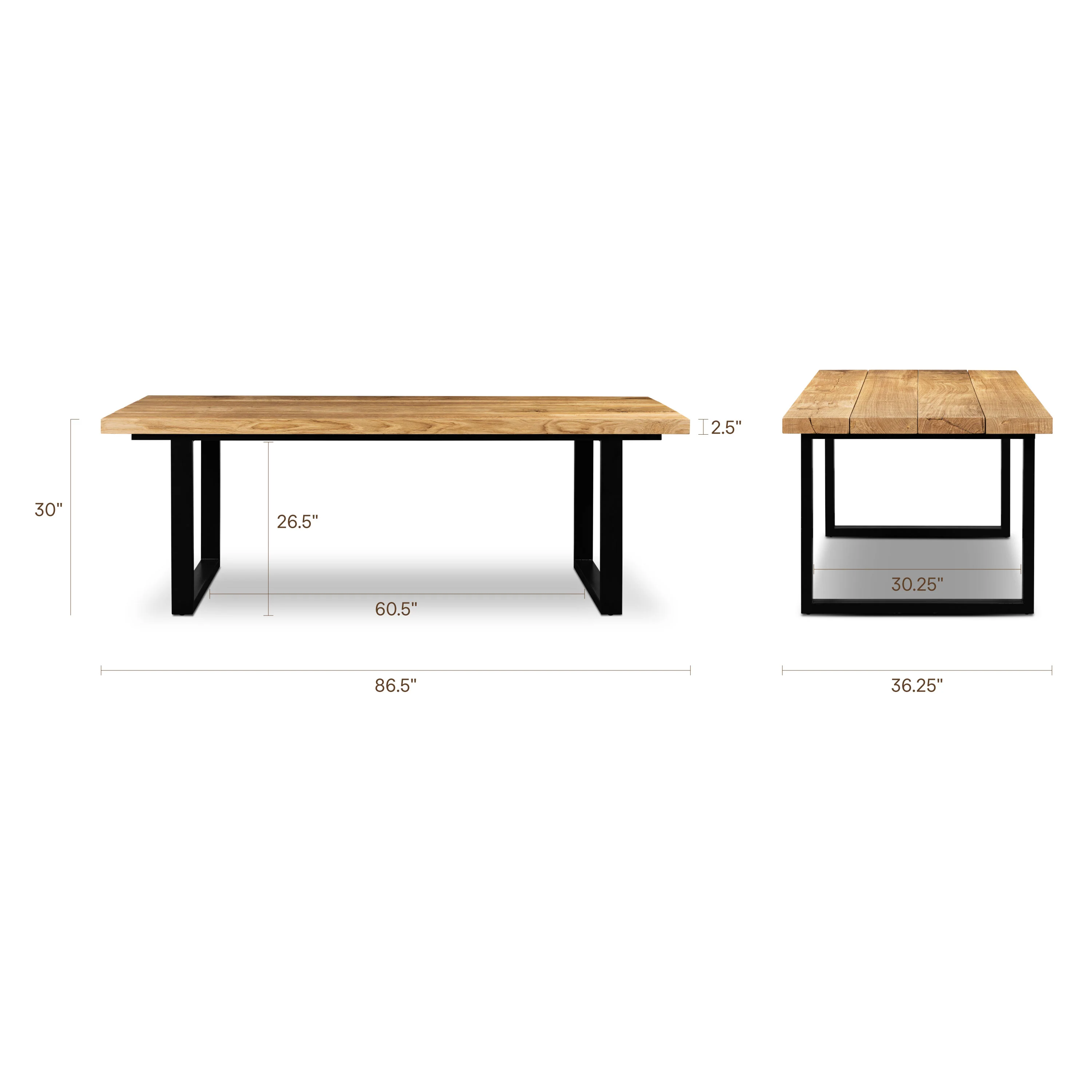 Tavi 86.5" Solid Oak Dining Table | Natural - Image 32