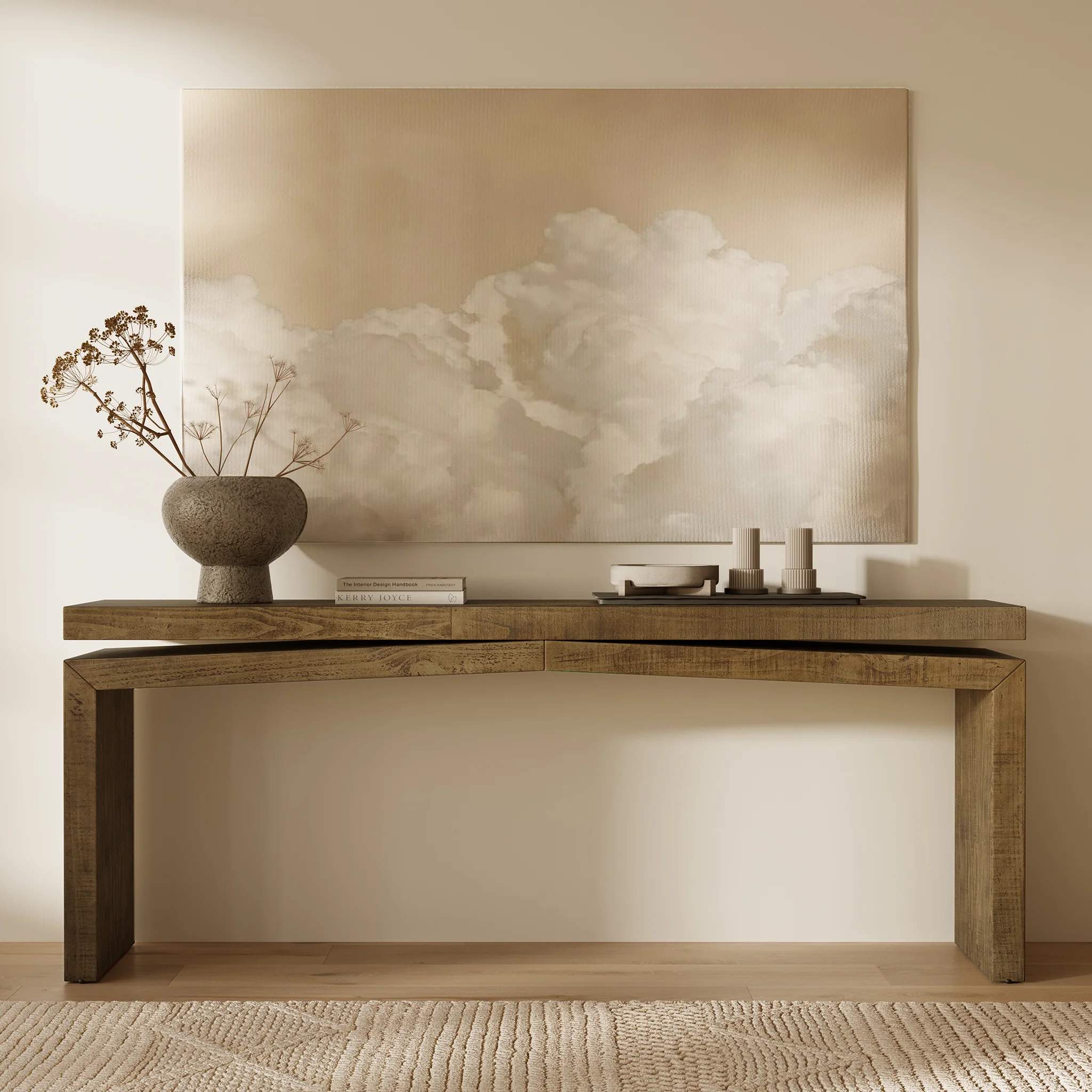Tenby Console Table (78.75") | Weathered Pine - Image 2