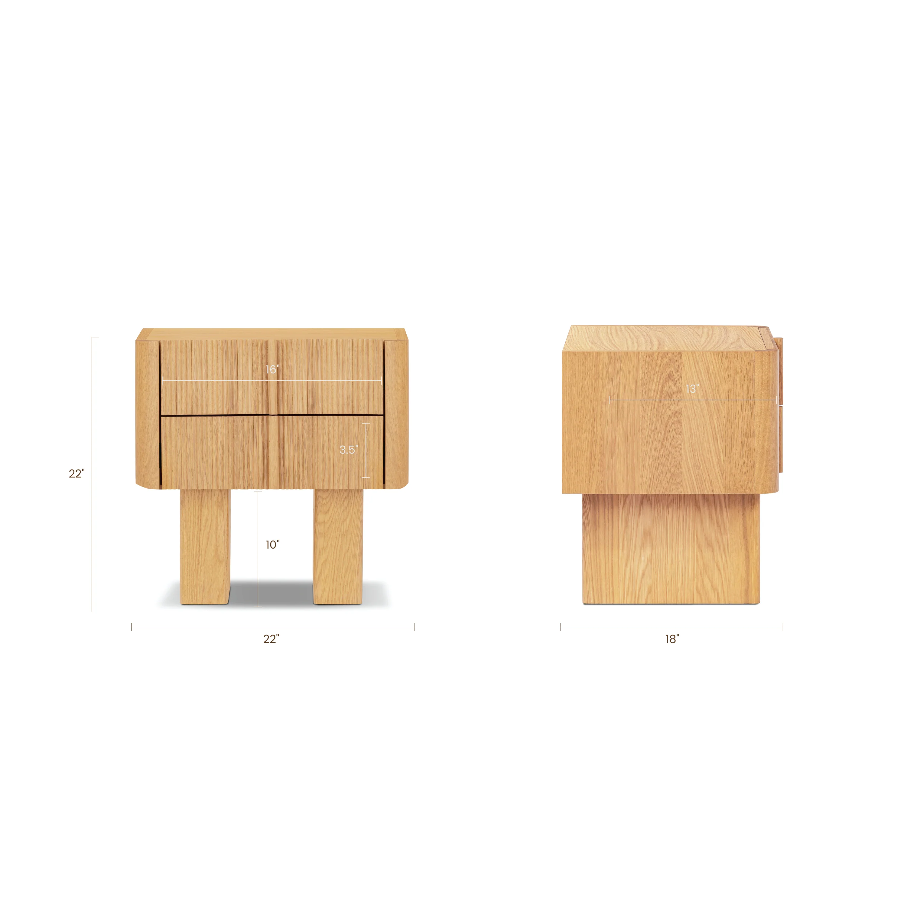 Toledo Nightstand | Oak - Image 15