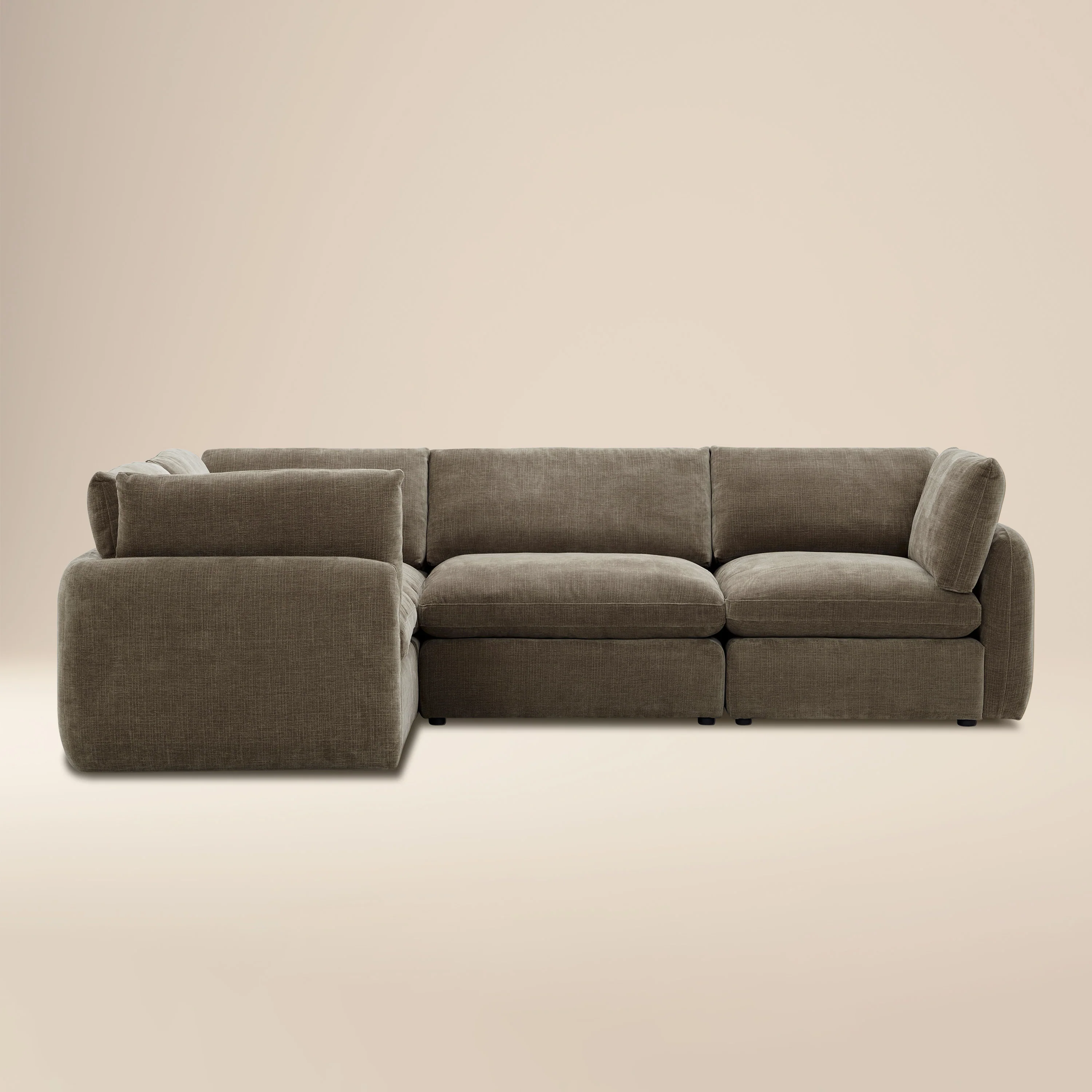 Tonga Modular 4-Piece L-Shaped Sectional | Clove Brown