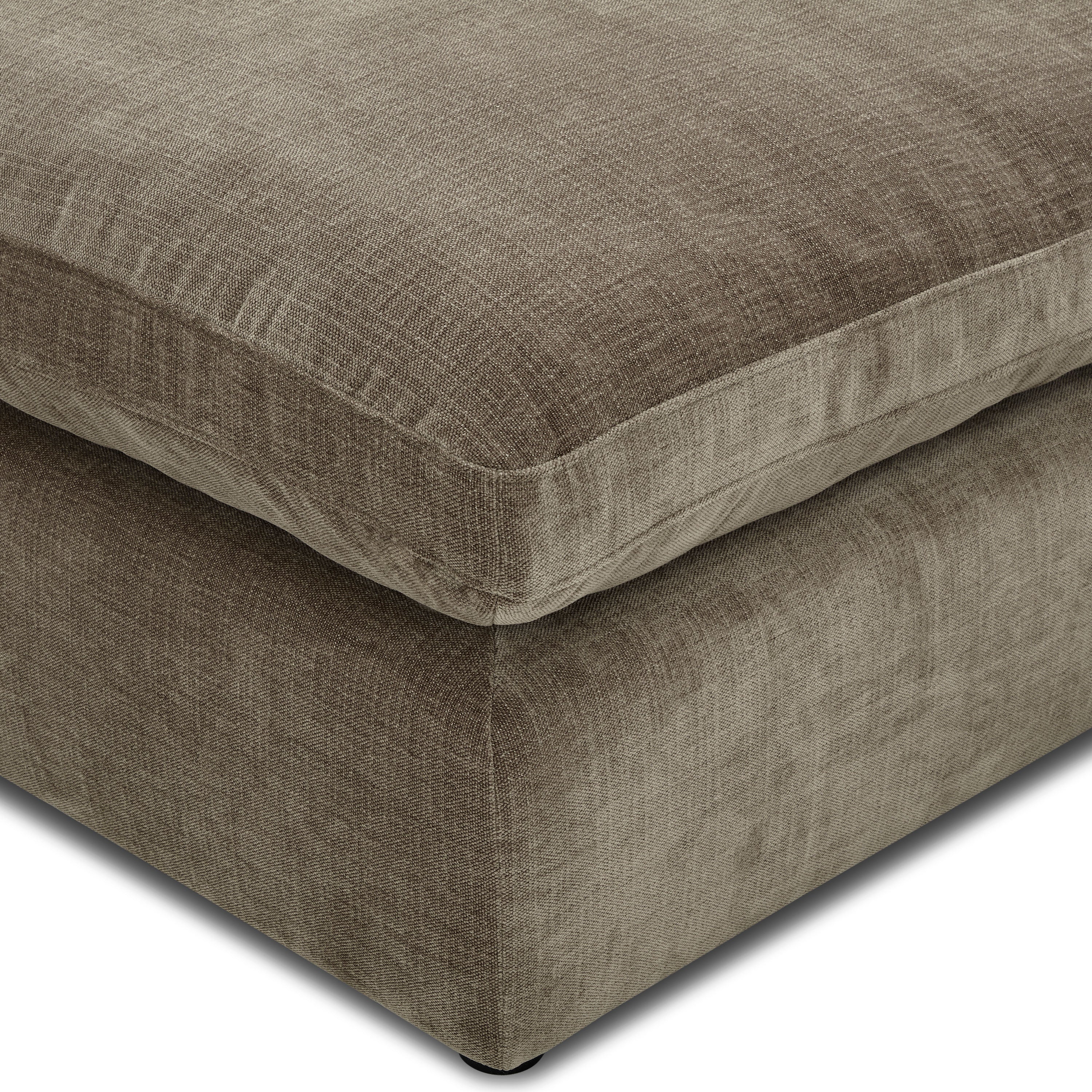 Tonga Modular 4-Piece L-Shaped Sectional with Reversible Ottoman | Clove Brown - Image 15