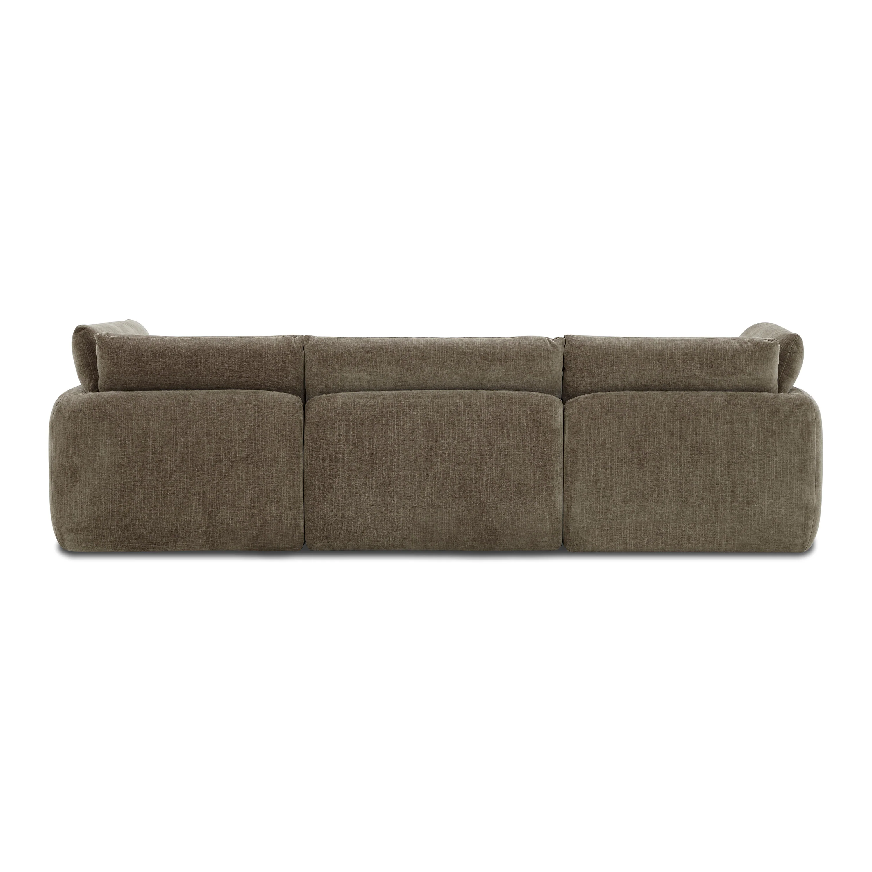 Tonga Modular 4-Piece L-Shaped Sectional with Reversible Ottoman | Clove Brown - Image 8