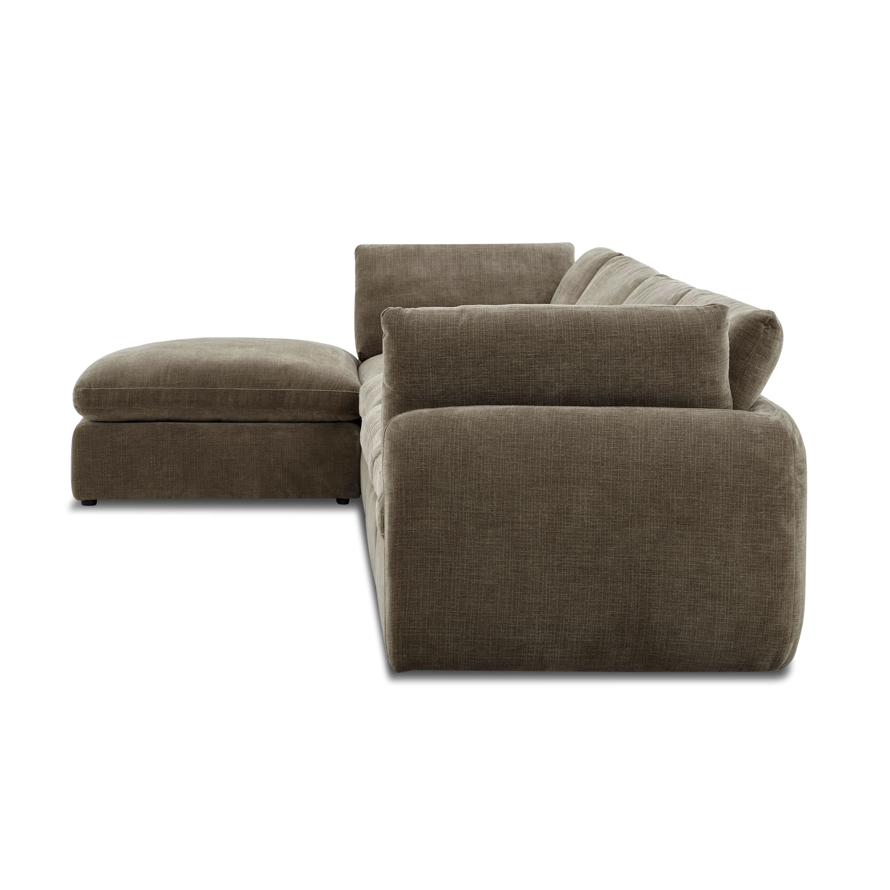 Tonga Modular 5-Piece L-Shaped Sectional with Reversible Ottoman | Clove Brown - Image 5