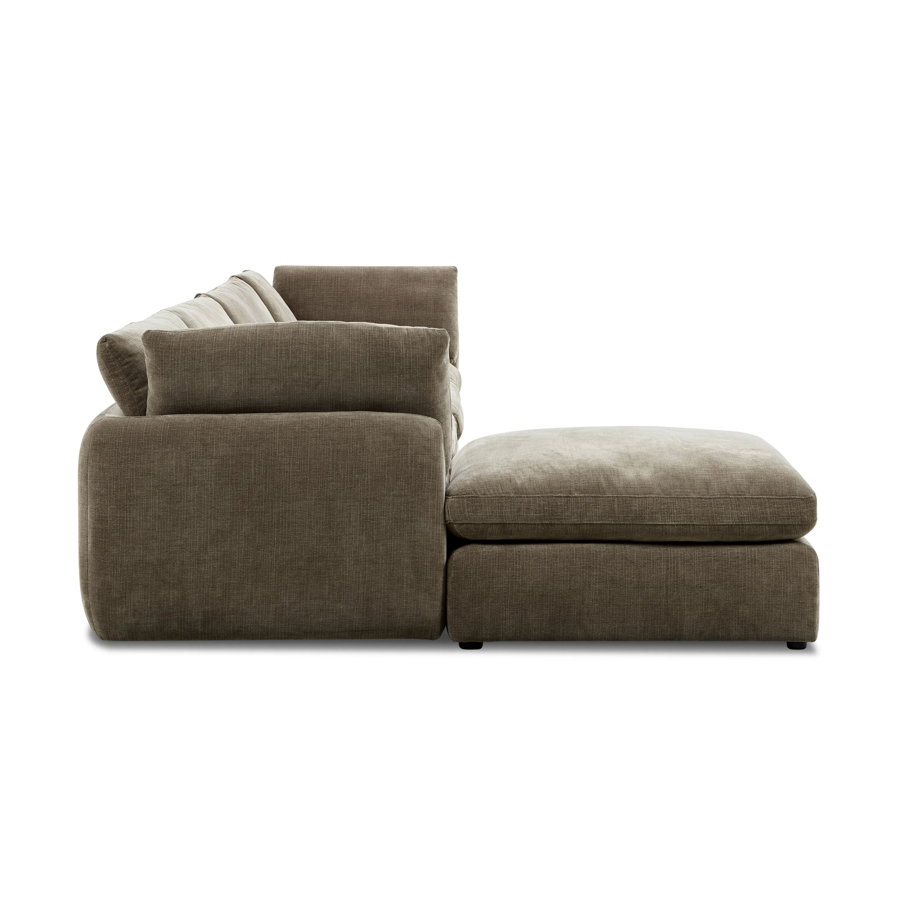 Tonga Modular 5-Piece L-Shaped Sectional with Reversible Ottoman | Clove Brown - Image 7