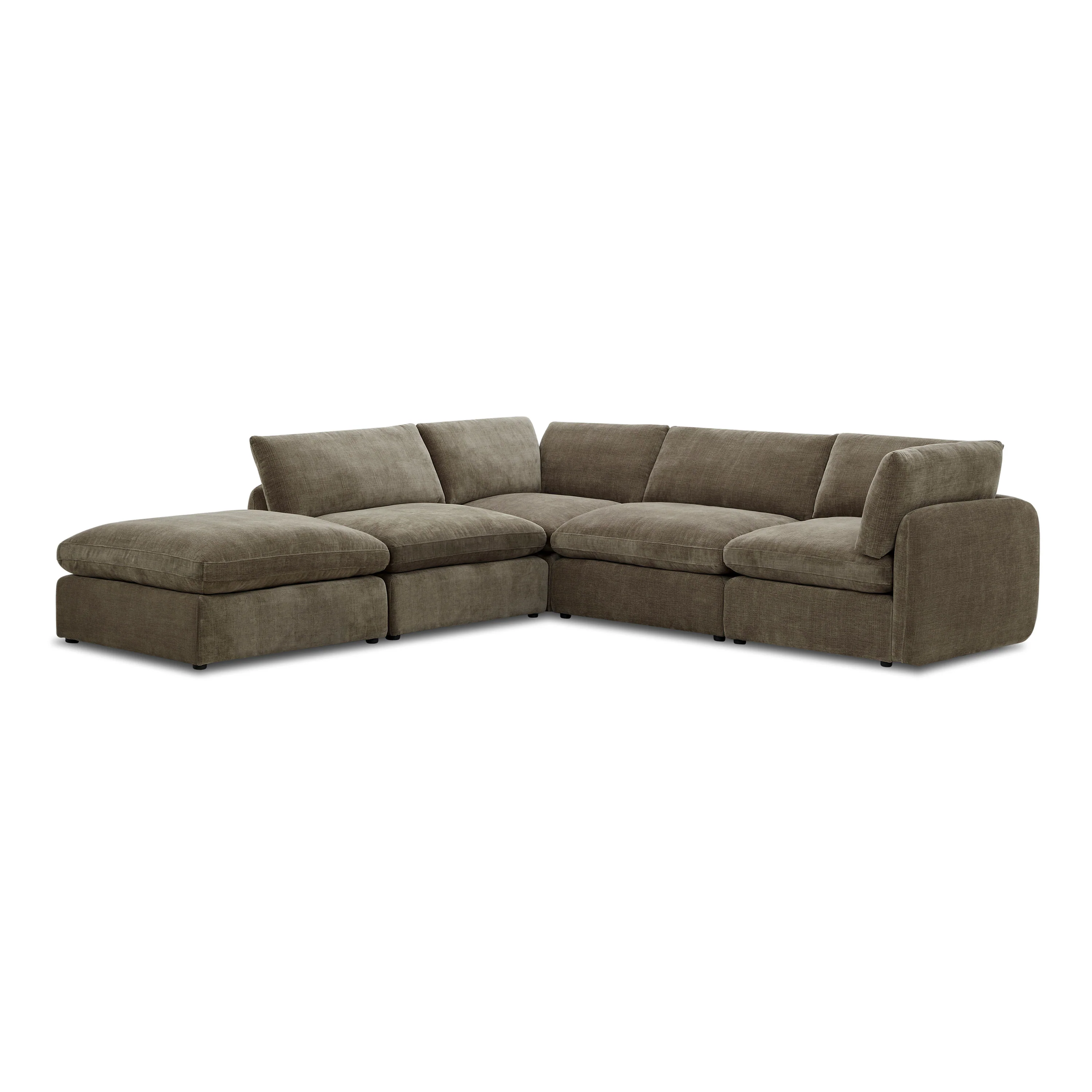 Tonga Modular 5-Piece Reversible L-Shaped Sectional | Clove Brown - Image 4