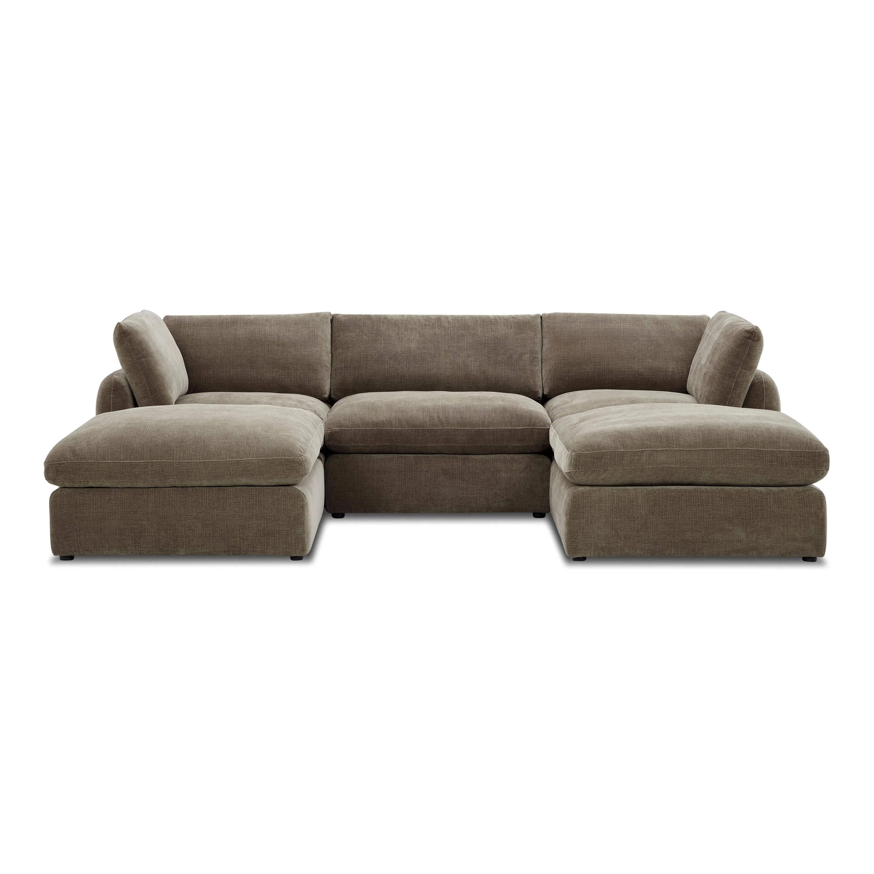 Tonga Modular 5-Piece U-Shaped Double Chaise Sectional | Clove Brown - Image 3