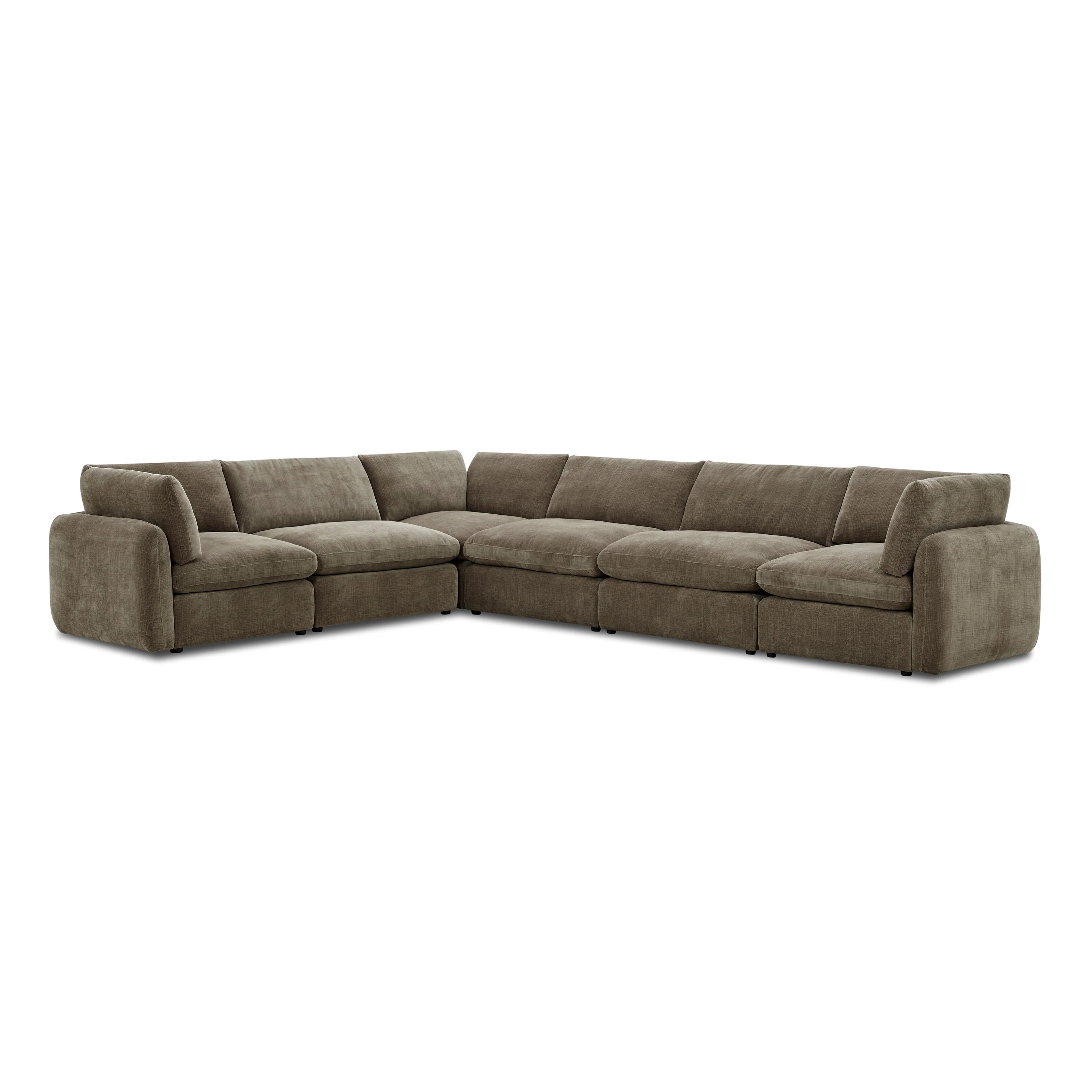 Tonga Modular 6-Piece L-Shaped Sectional | Clove Brown - Image 4