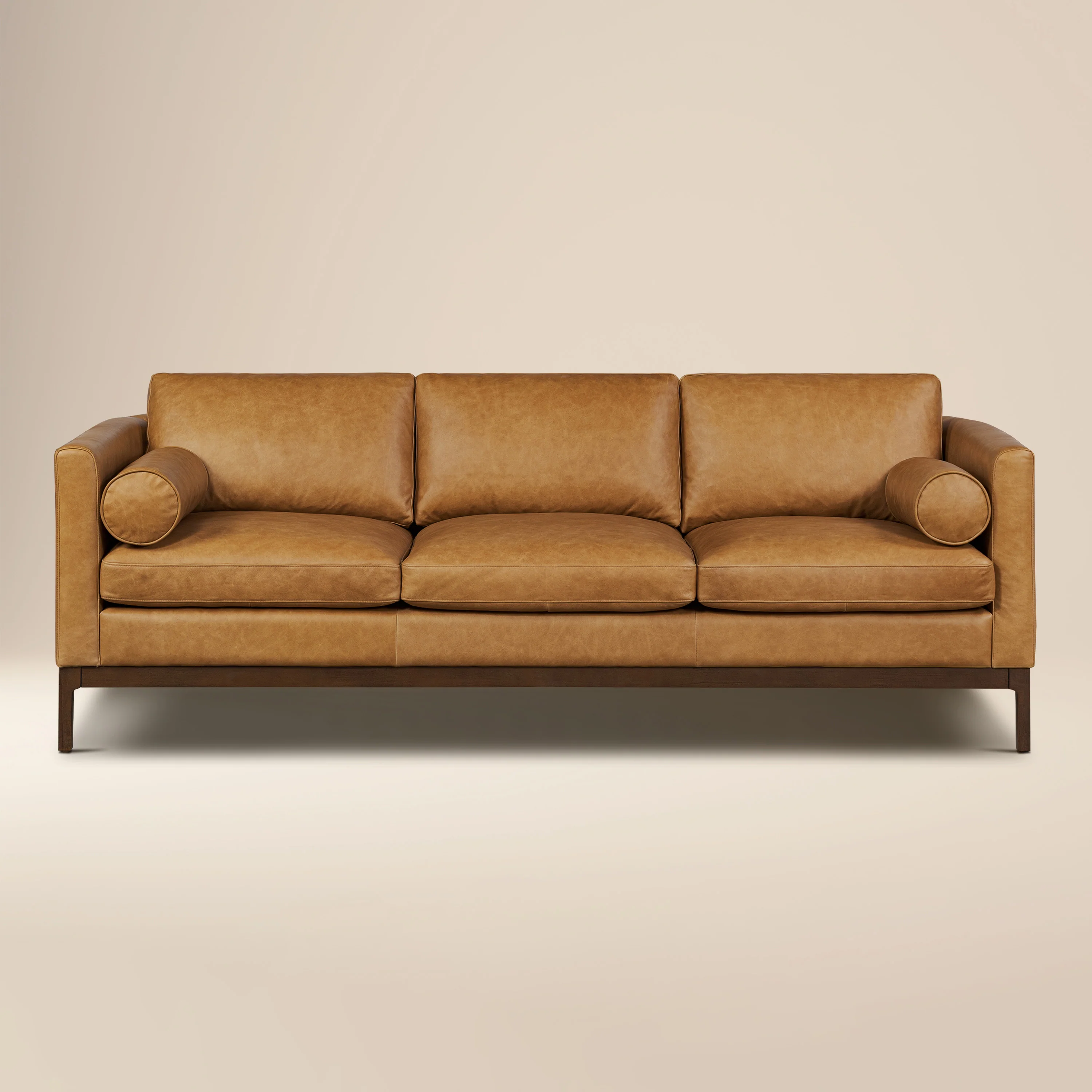 Toscano 89" Leather Sofa | Cognac Tan