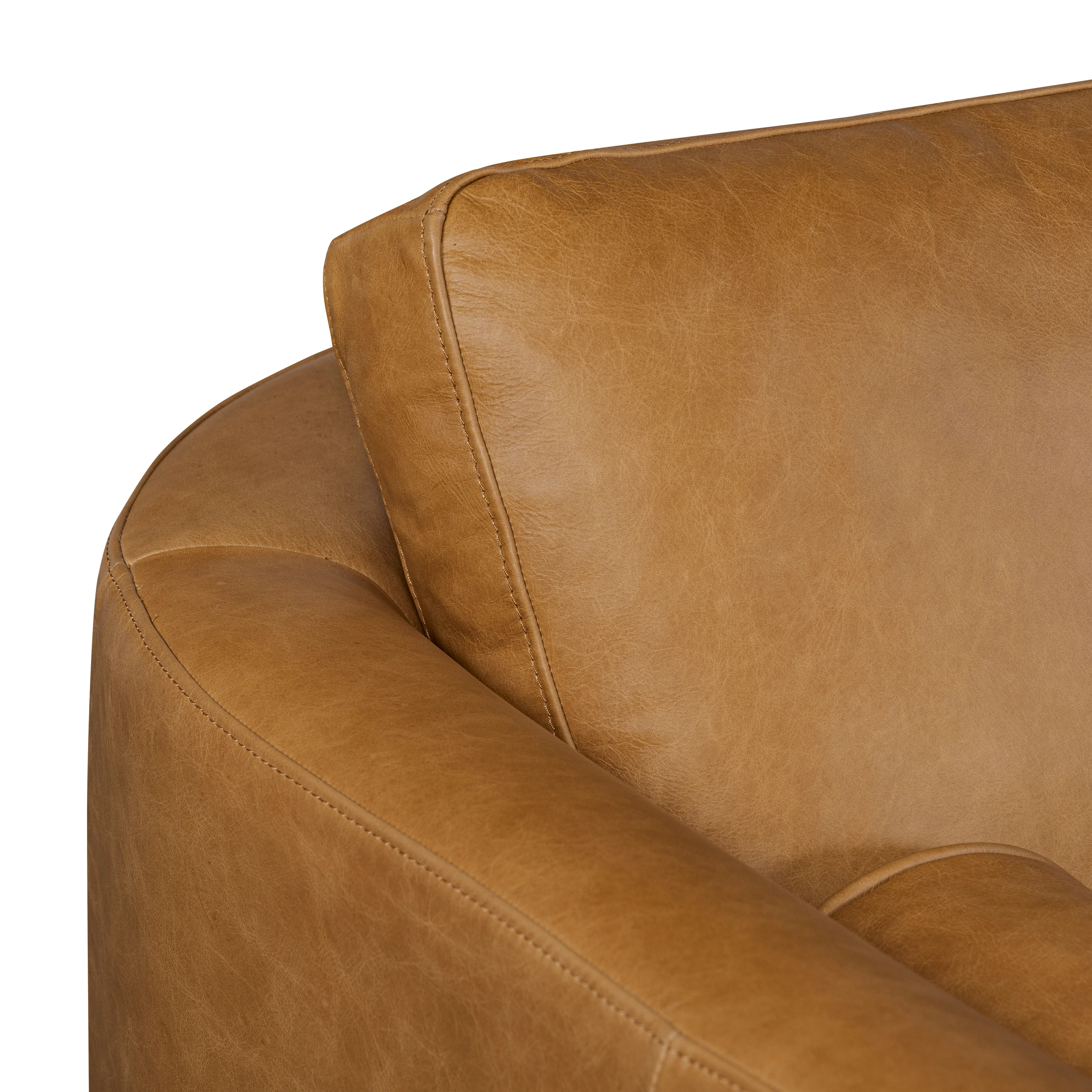 Toscano 89" Leather Sofa | Cognac Tan - Image 11