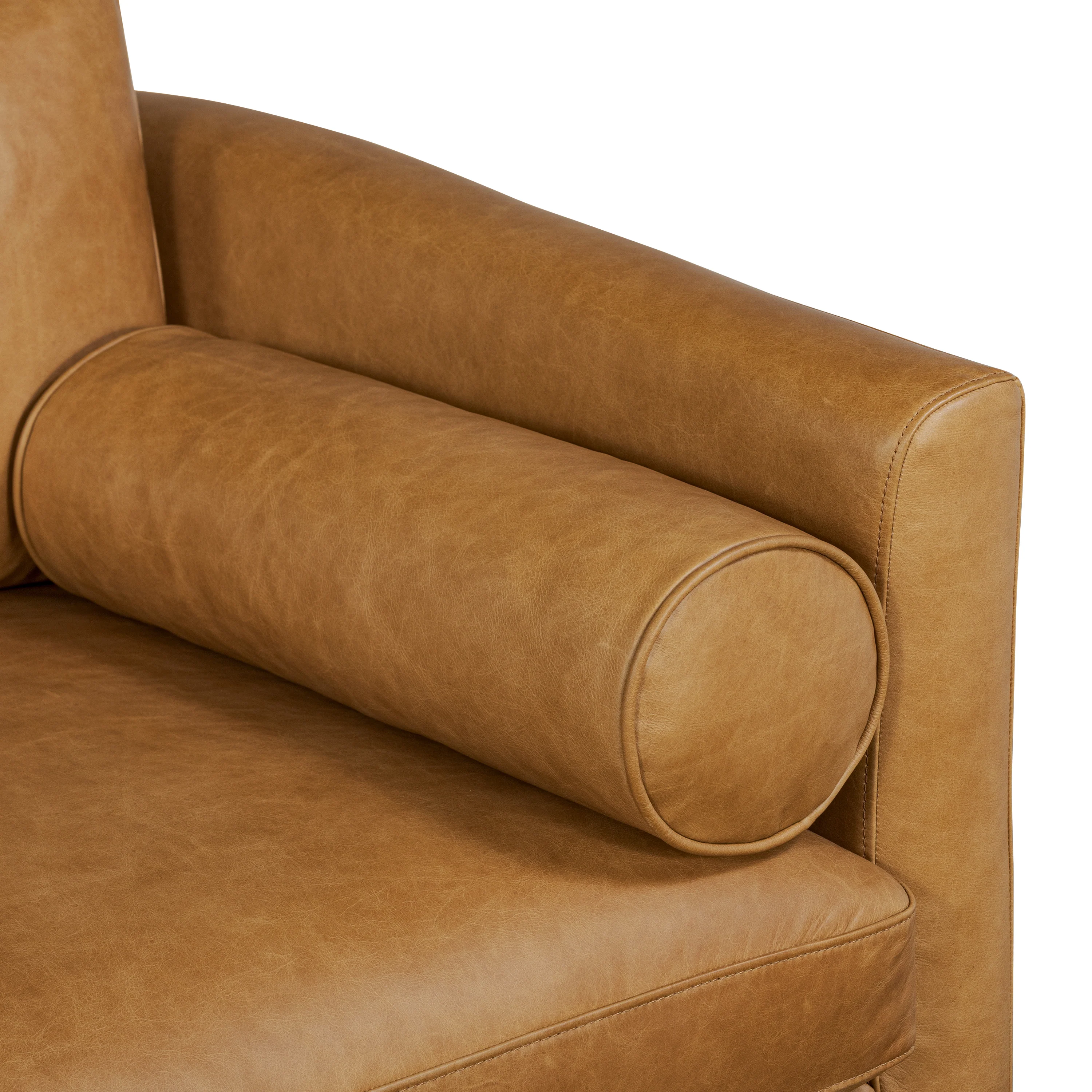 Toscano 89" Leather Sofa | Cognac Tan - Image 12